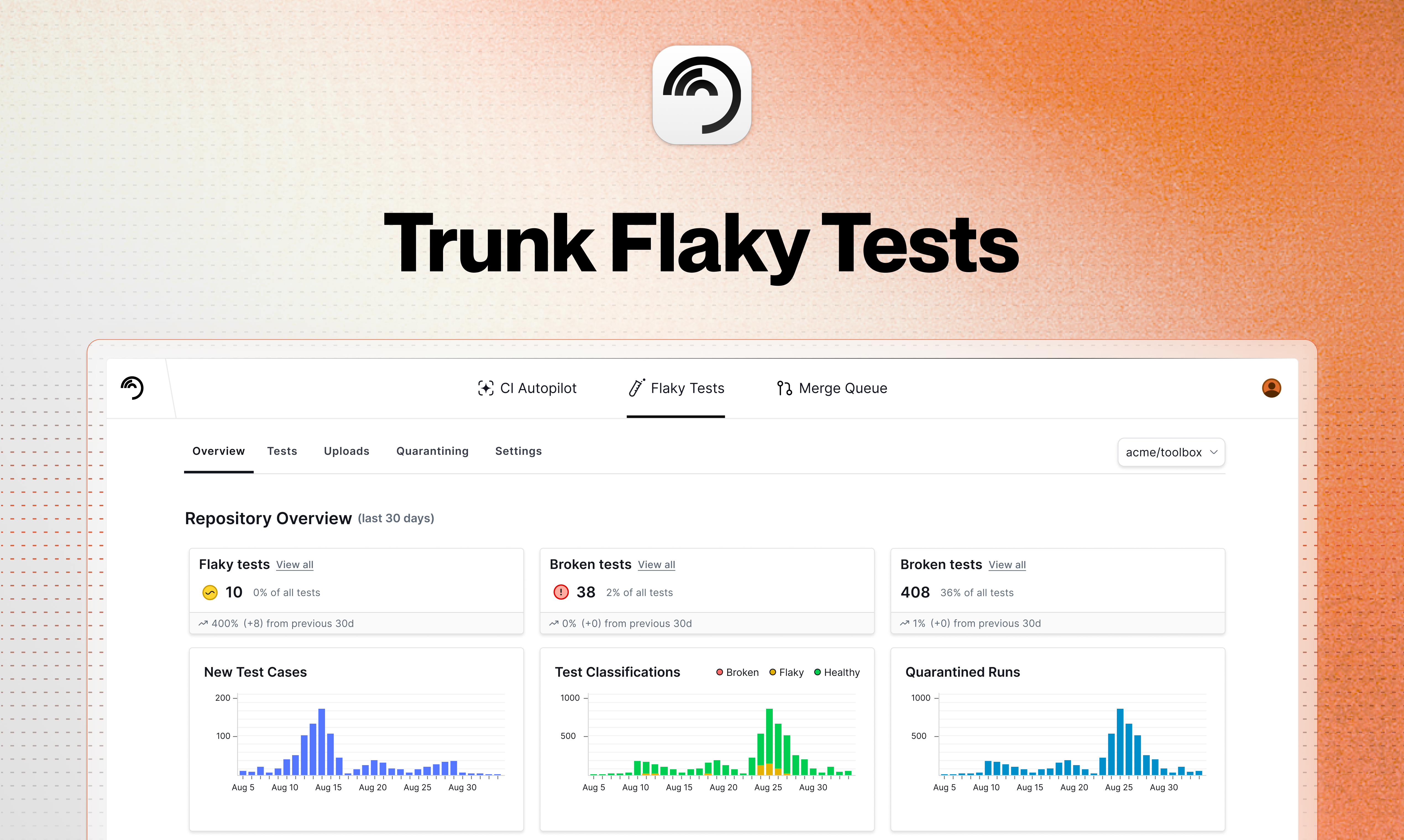 Trunk Flaky Tests screenshot 2