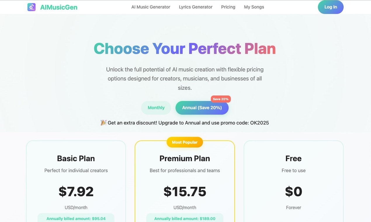 AIMusicGen.net - AI Music Generator screenshot 3
