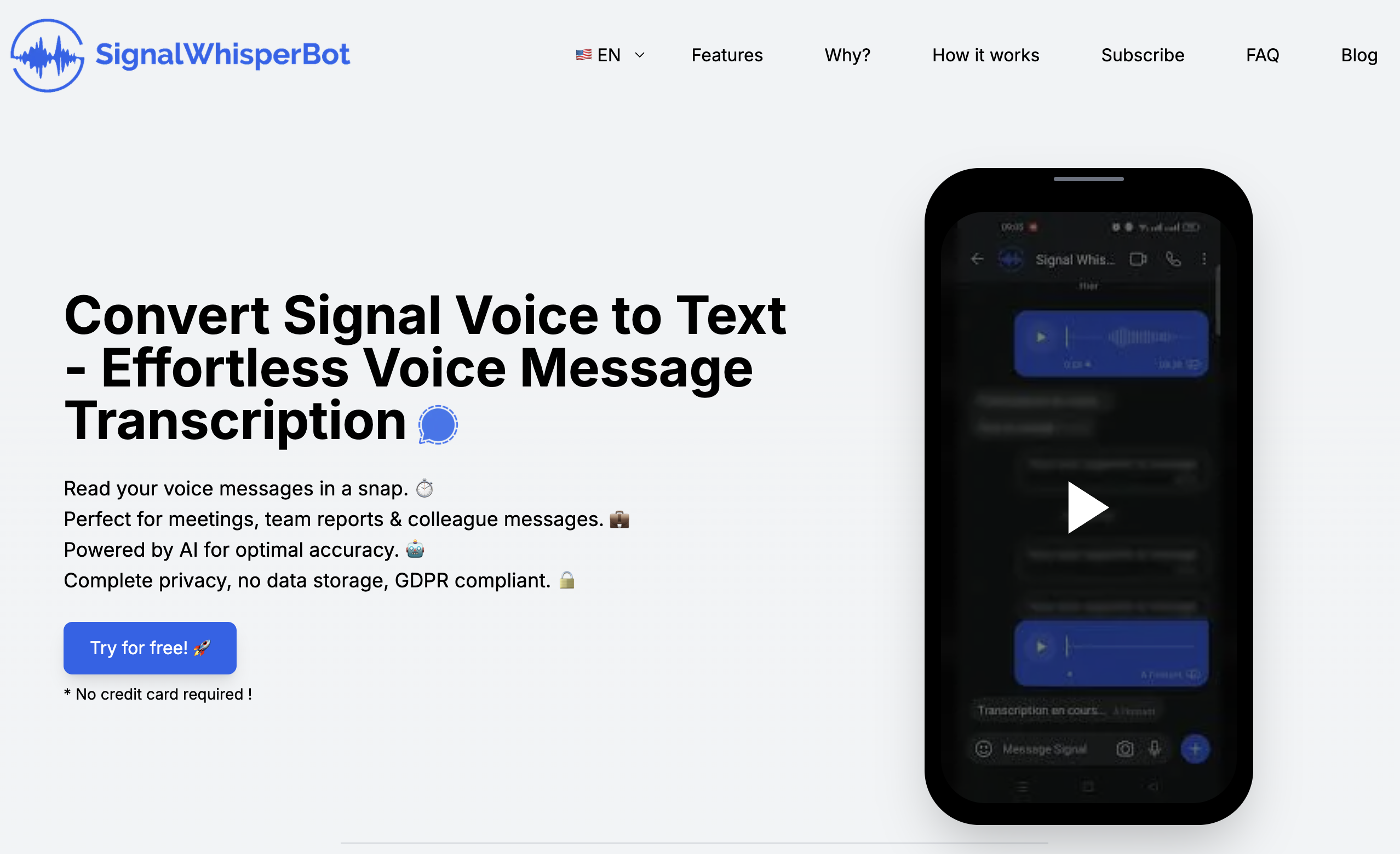 SignalWhisperBot screenshot 1