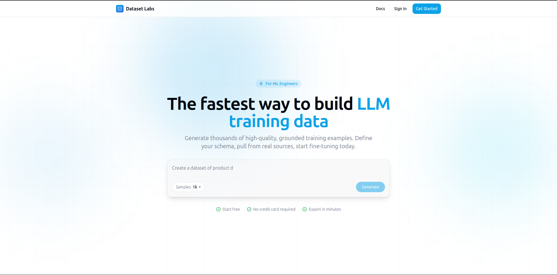 Dataset Labs screenshot 1