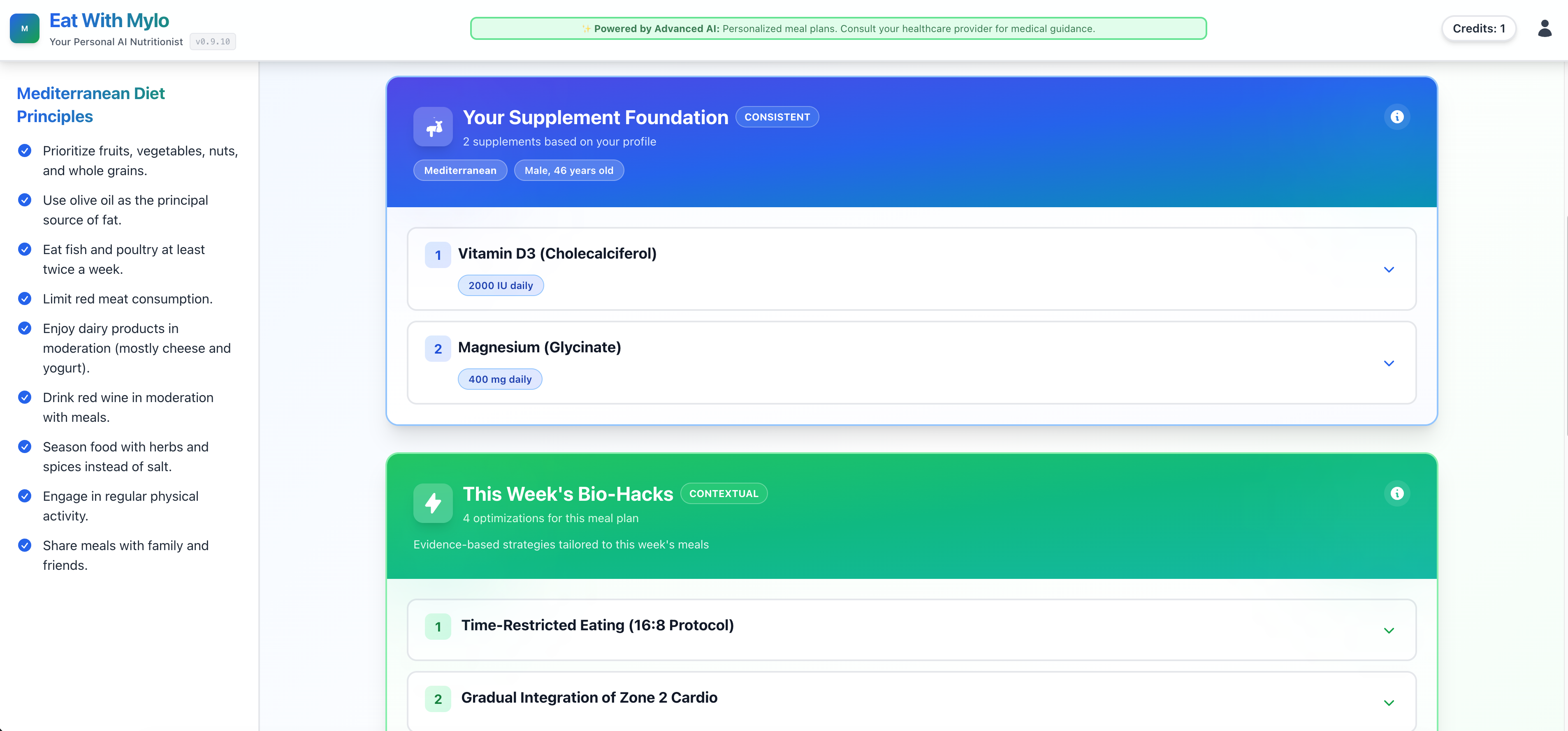 Mylo – Multi-Agent AI Nutrition Coach screenshot 4