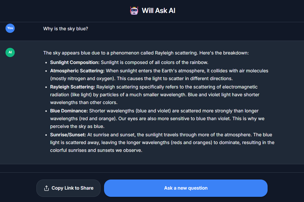 WillAskAI screenshot 1