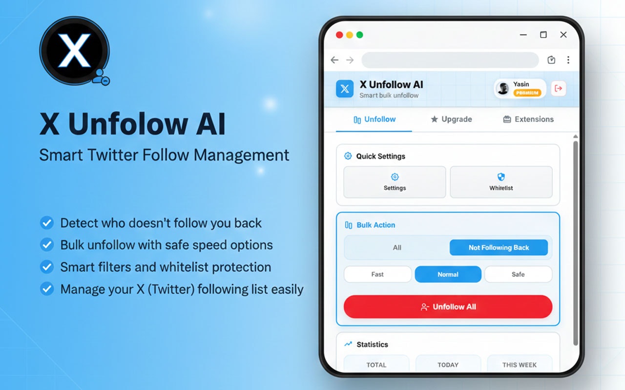 X Unfollow AI – Twitter Unfollow Tool screenshot 2