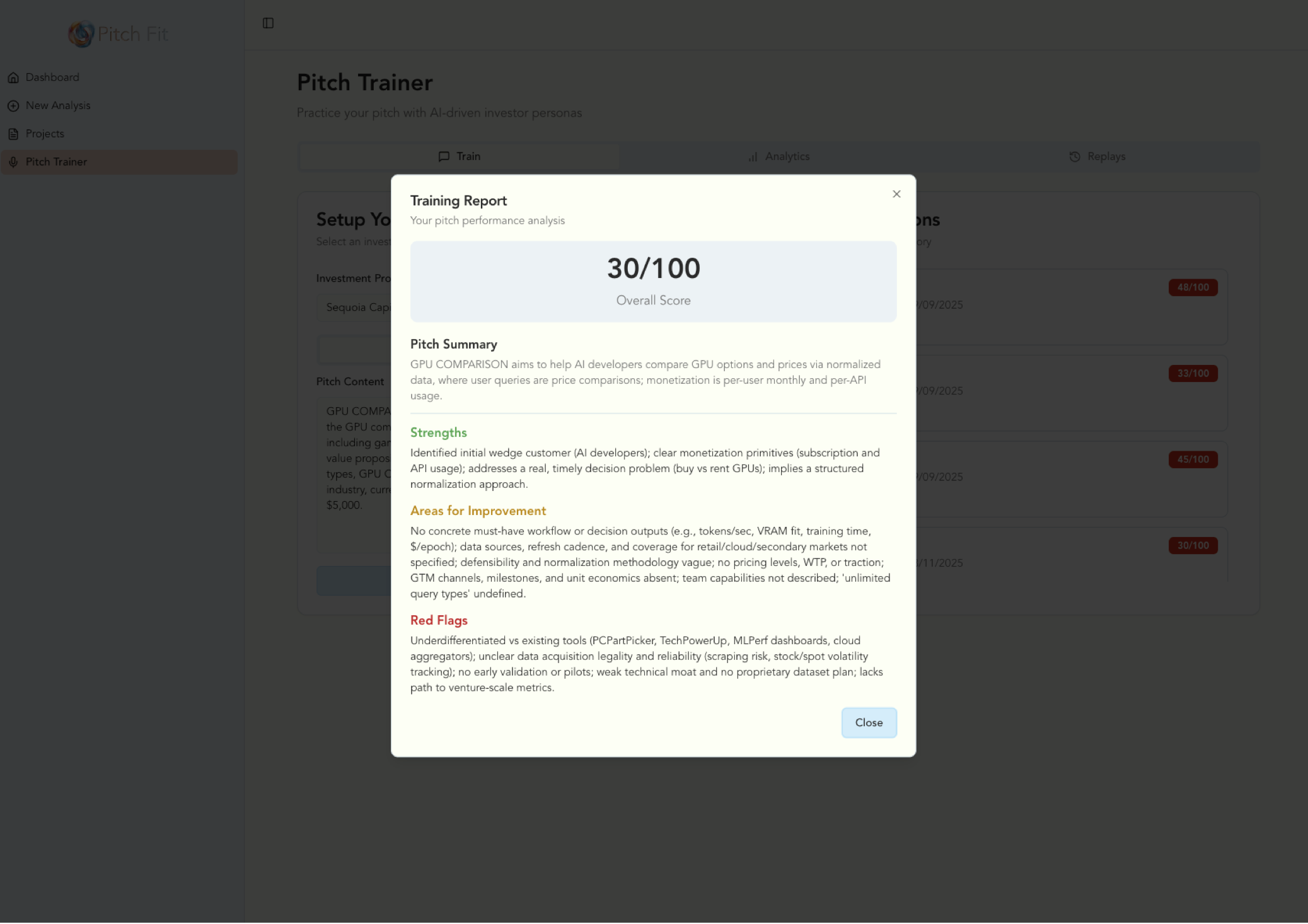 PitchFit screenshot 5