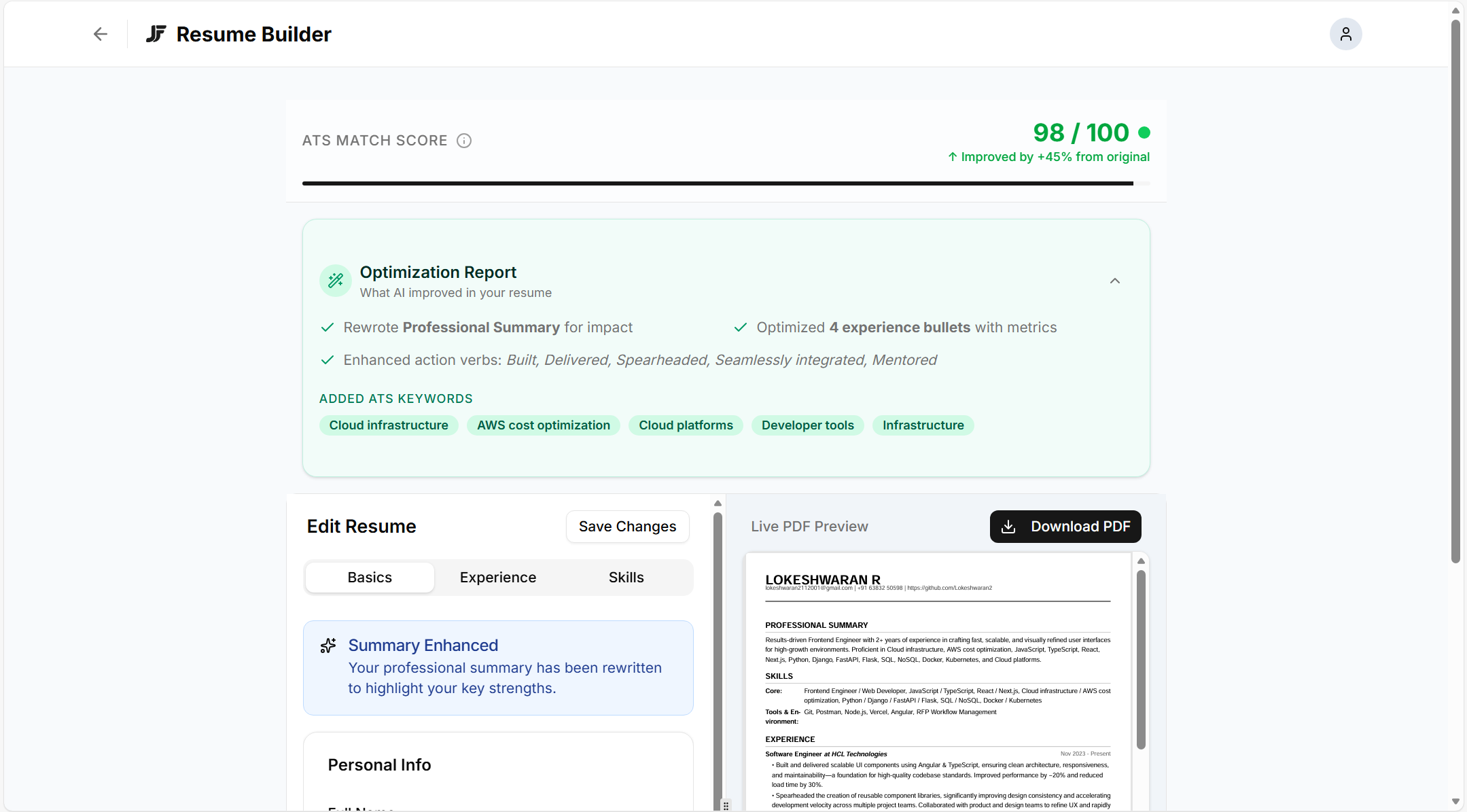 ATS Resume Builder screenshot 3