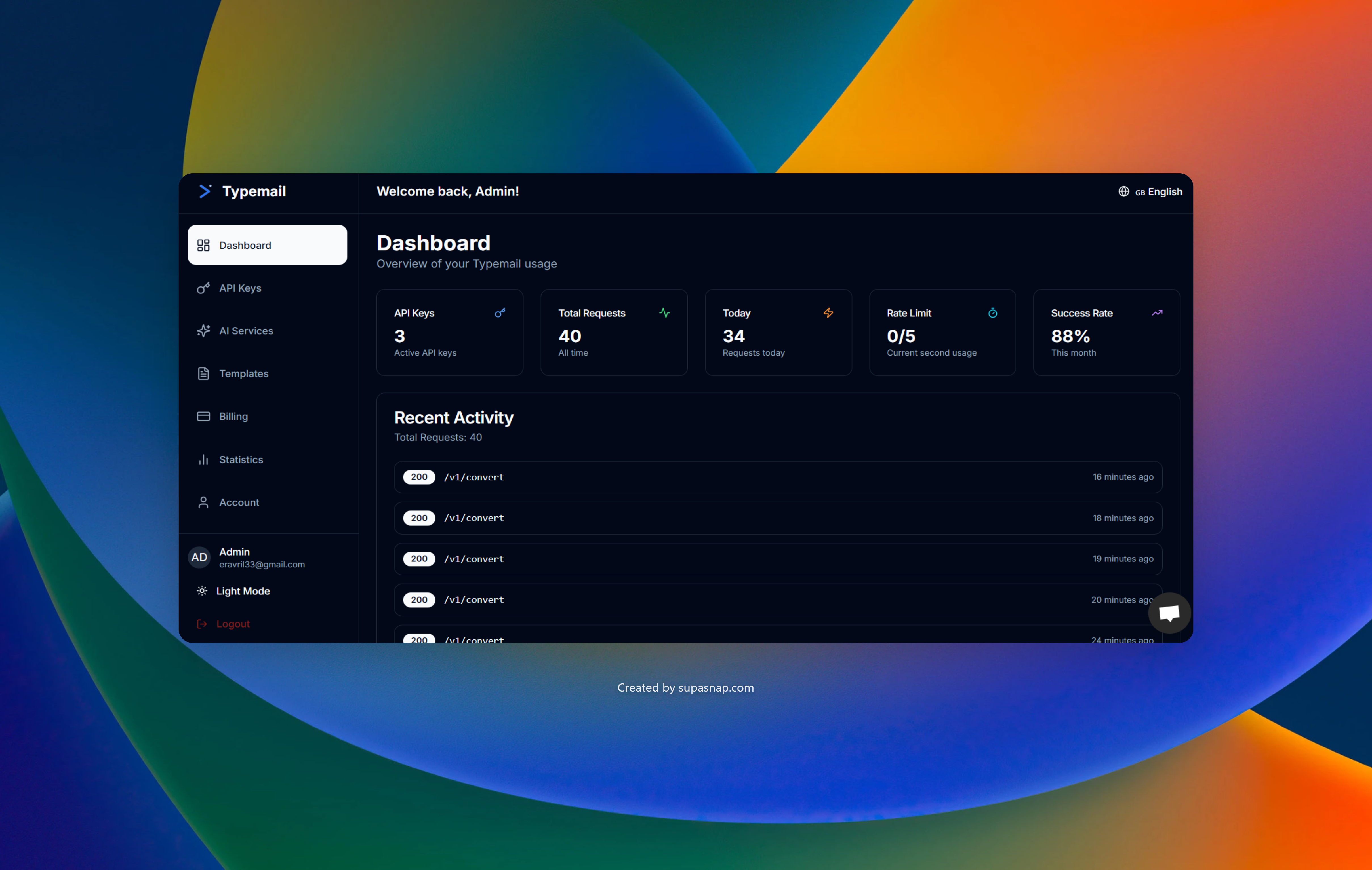 Typemail screenshot 1