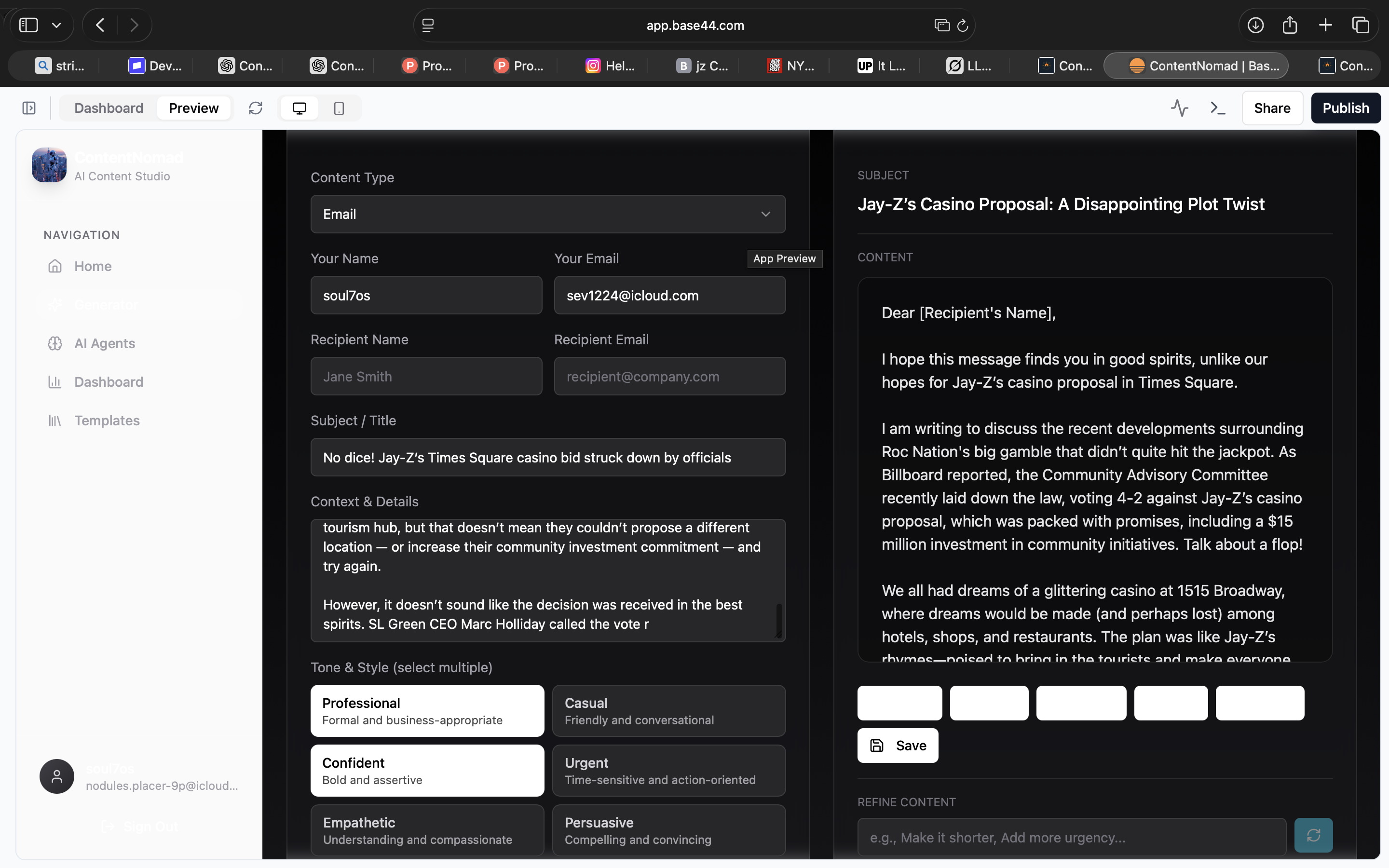 ContentNomad screenshot 2