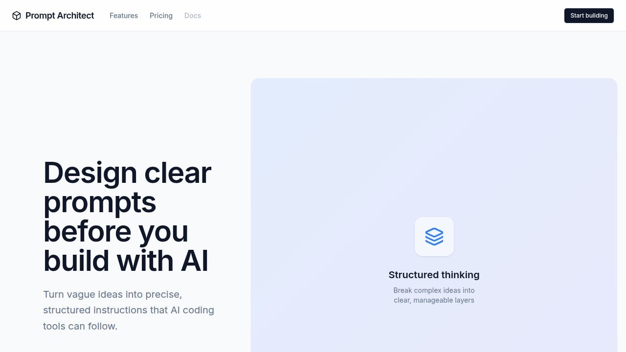 Prompt Architect screenshot 1