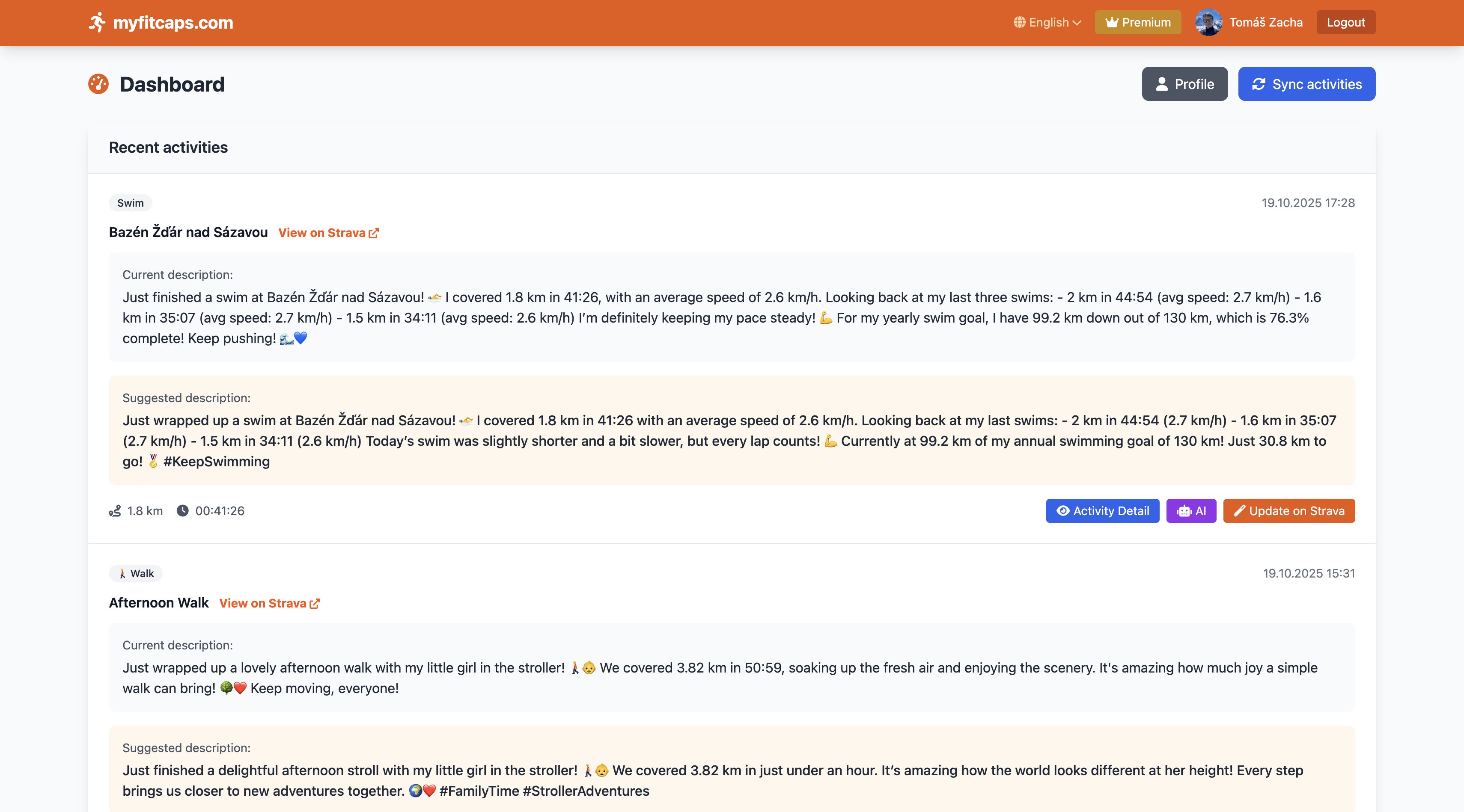 myfitcaps.com - AI description generator screenshot 2