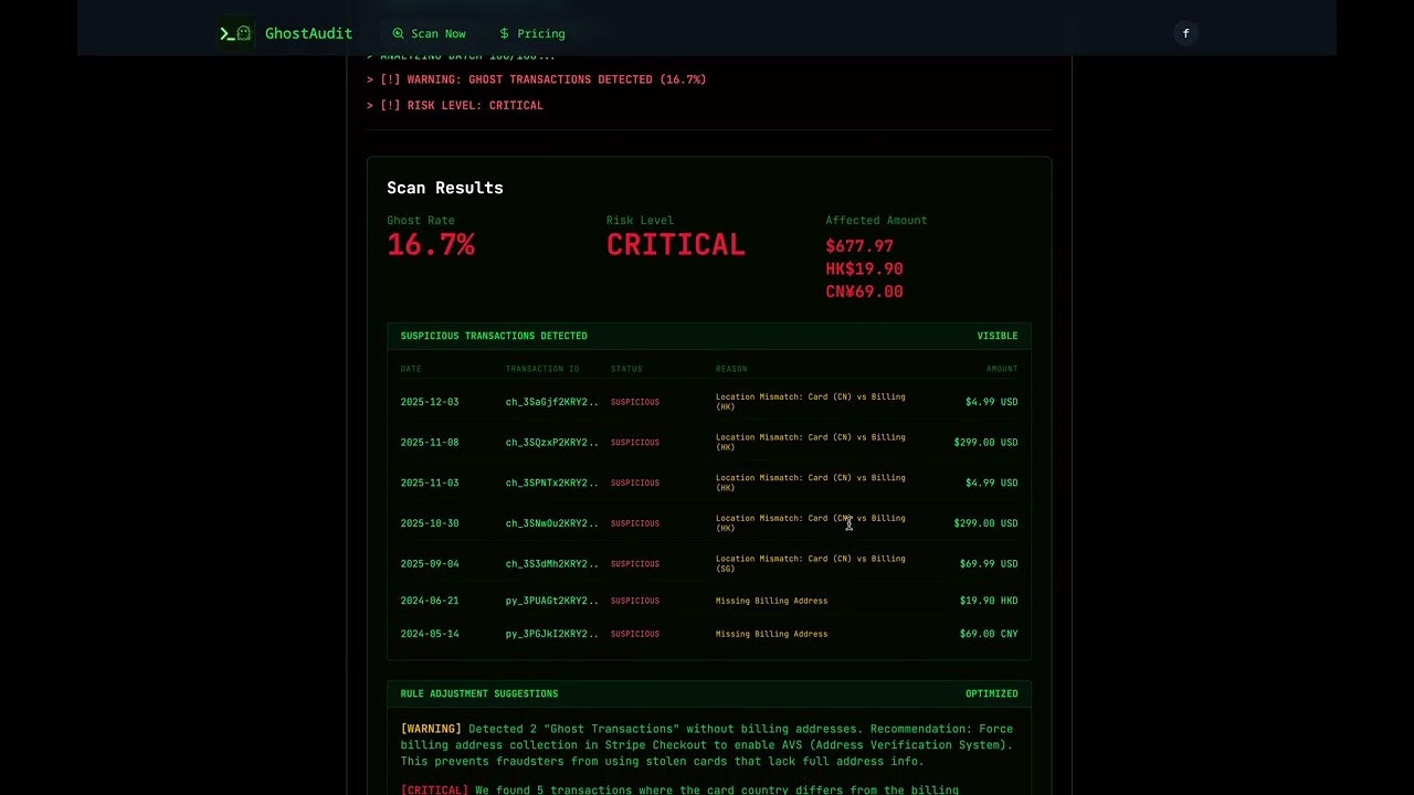GhostAudit screenshot 1