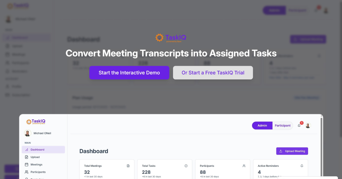 TaskIQ - Meeting tasks by email screenshot 1