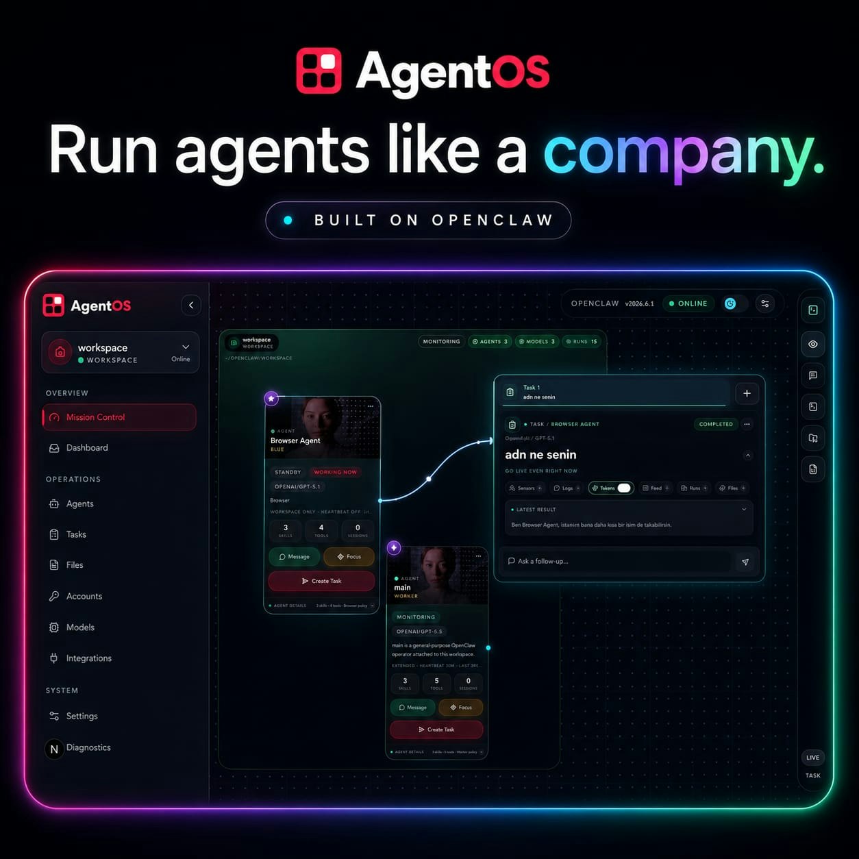 AgentOS screenshot 2