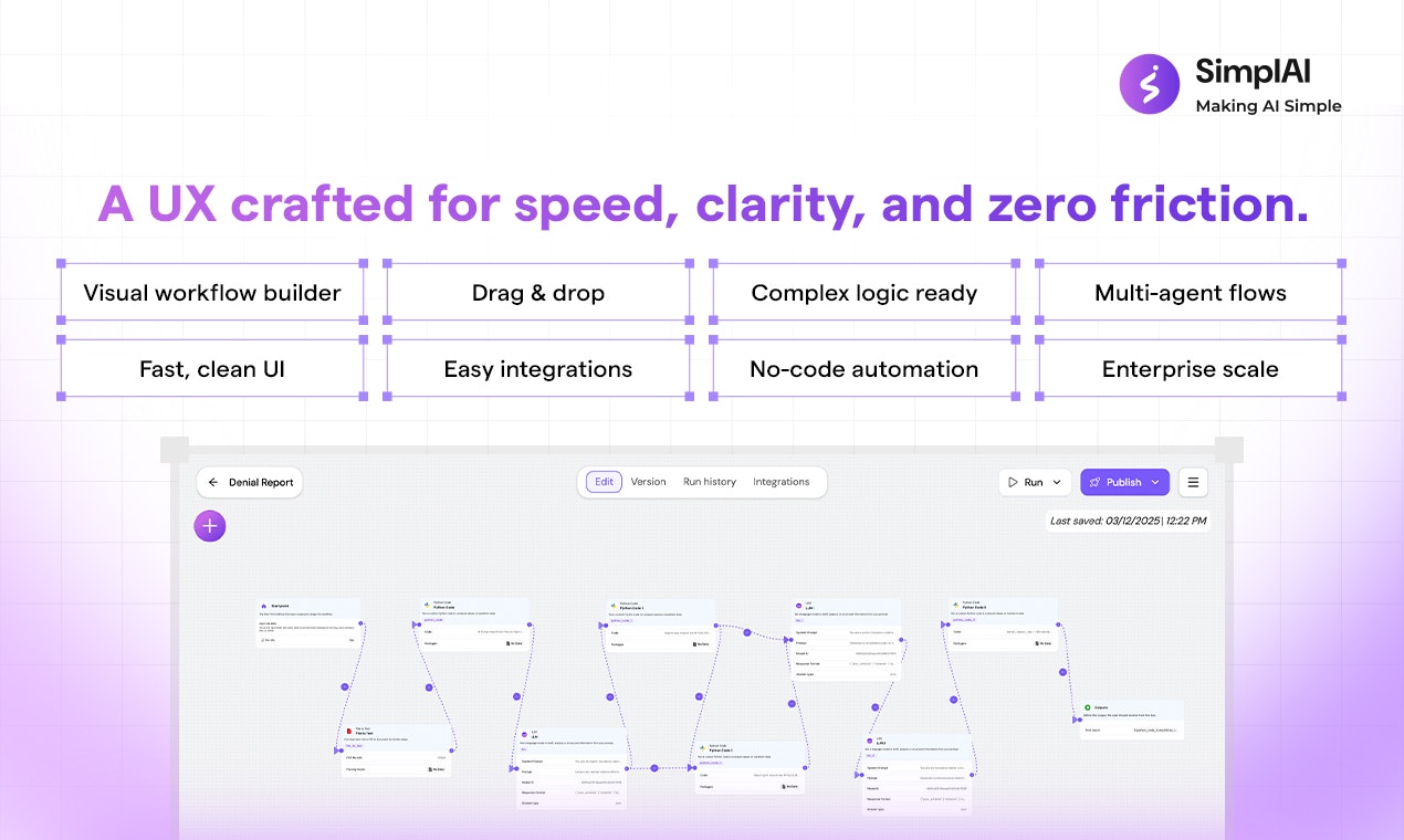 SimplAI New Workflow Builder screenshot 2