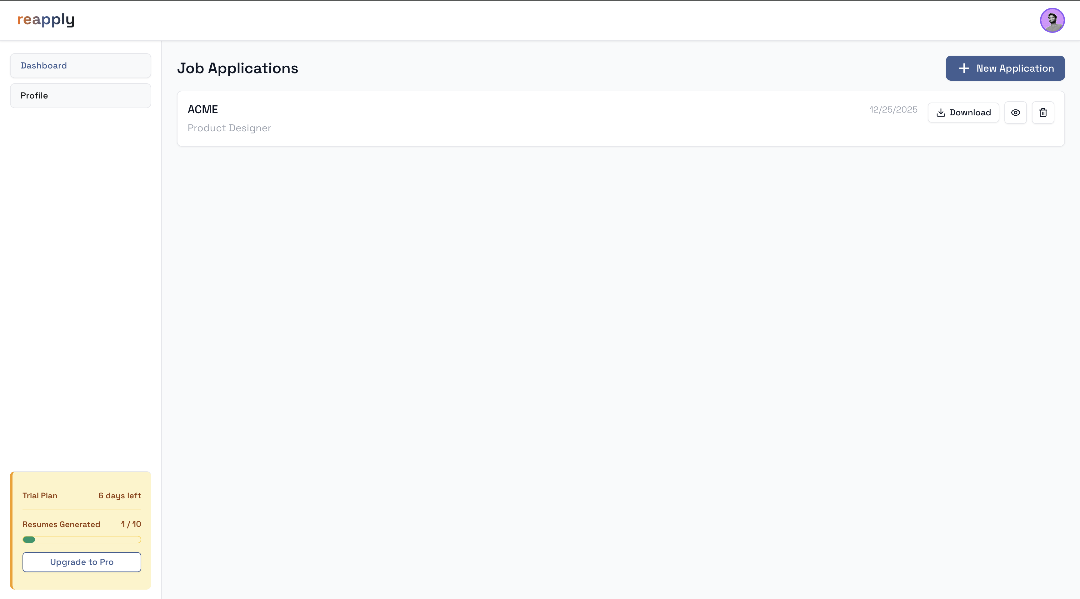 reapply.today screenshot 2
