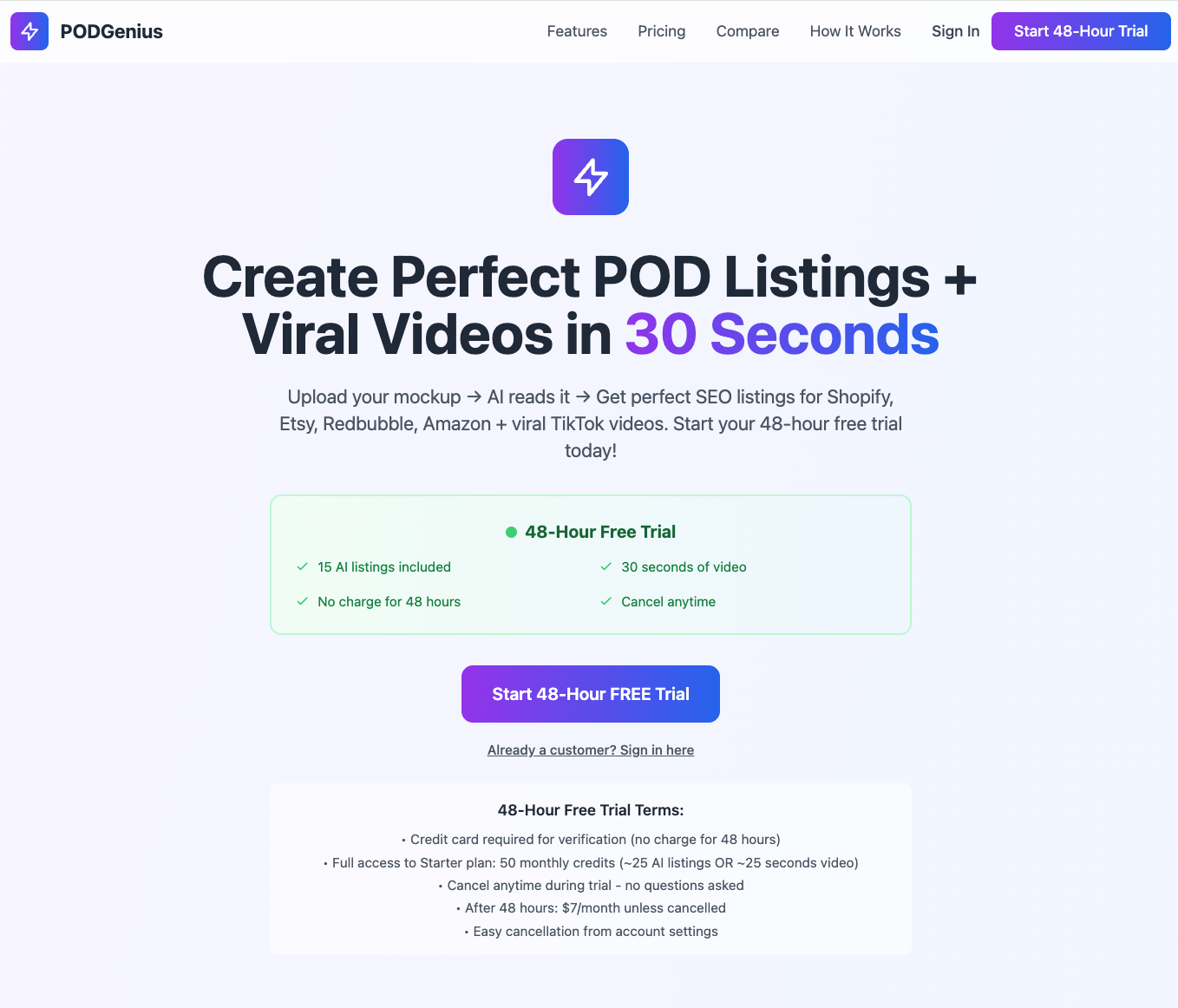 PODGenius - AI Image to Video for POD screenshot 1
