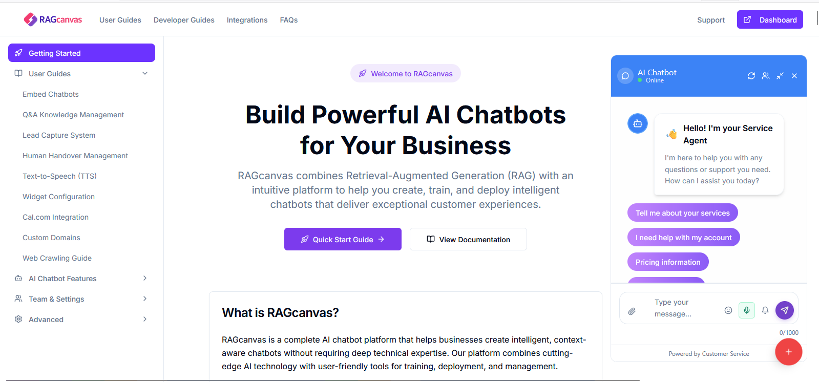 RAGcanvas Enterprise AI Chatbot Platform screenshot 7