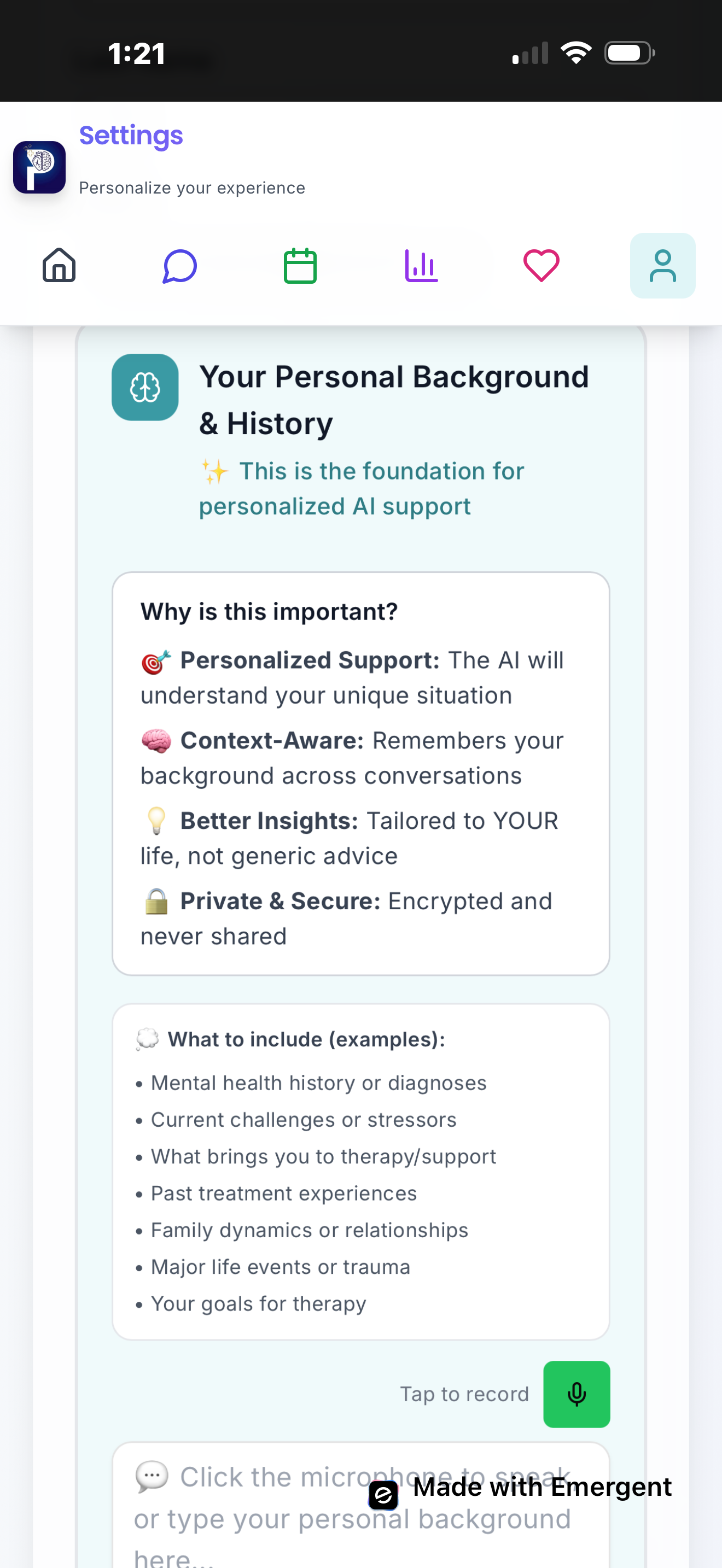 PsychPal screenshot 2
