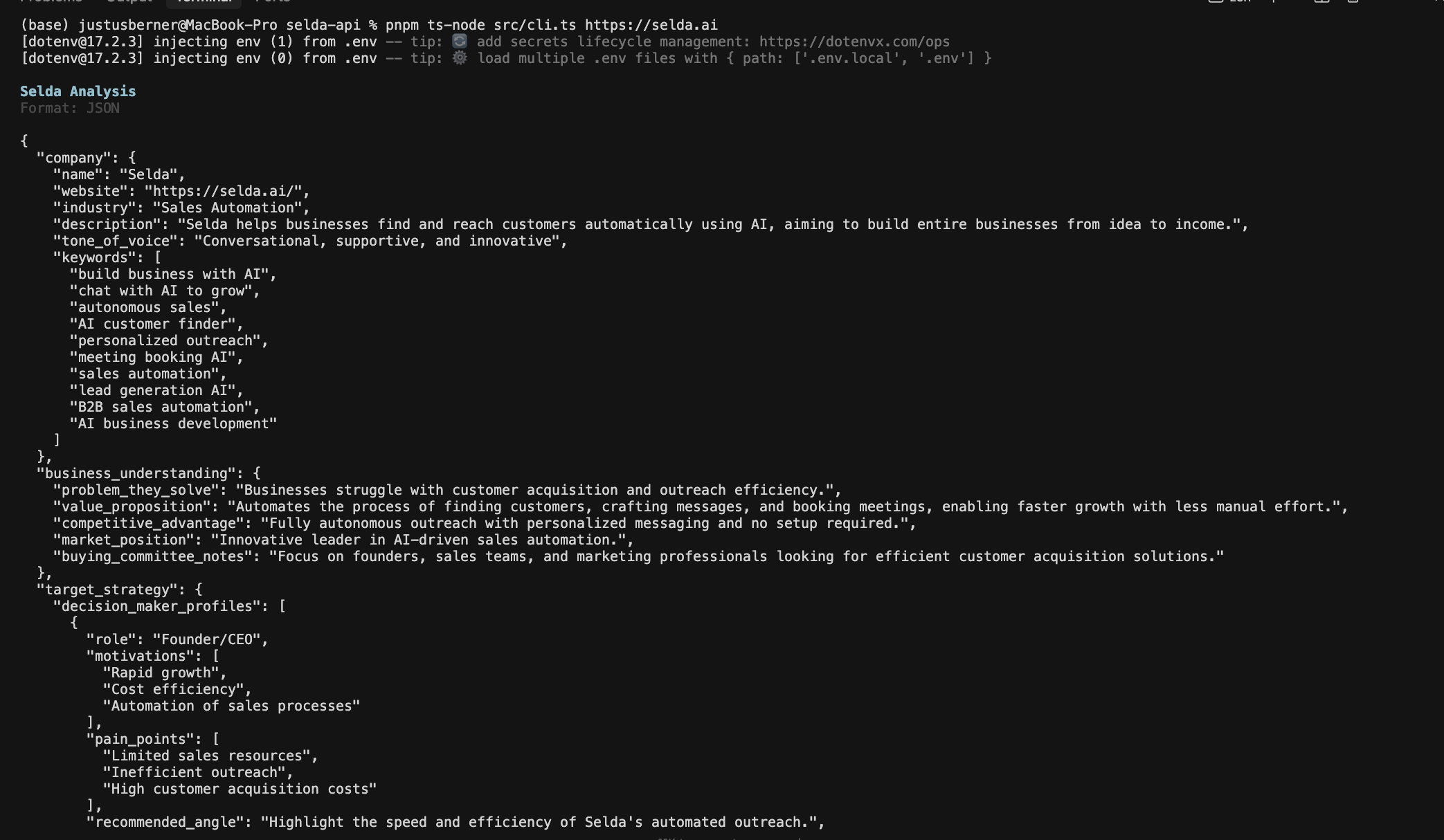 Selda API screenshot 3