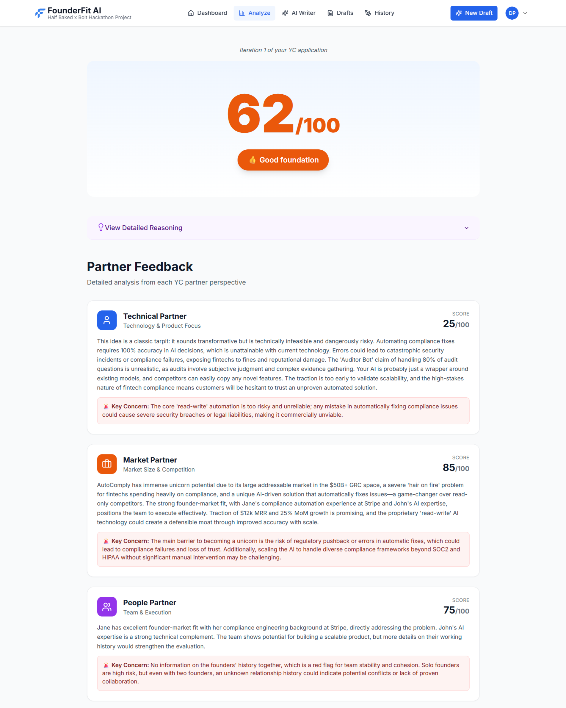 FounderFit AI screenshot 4