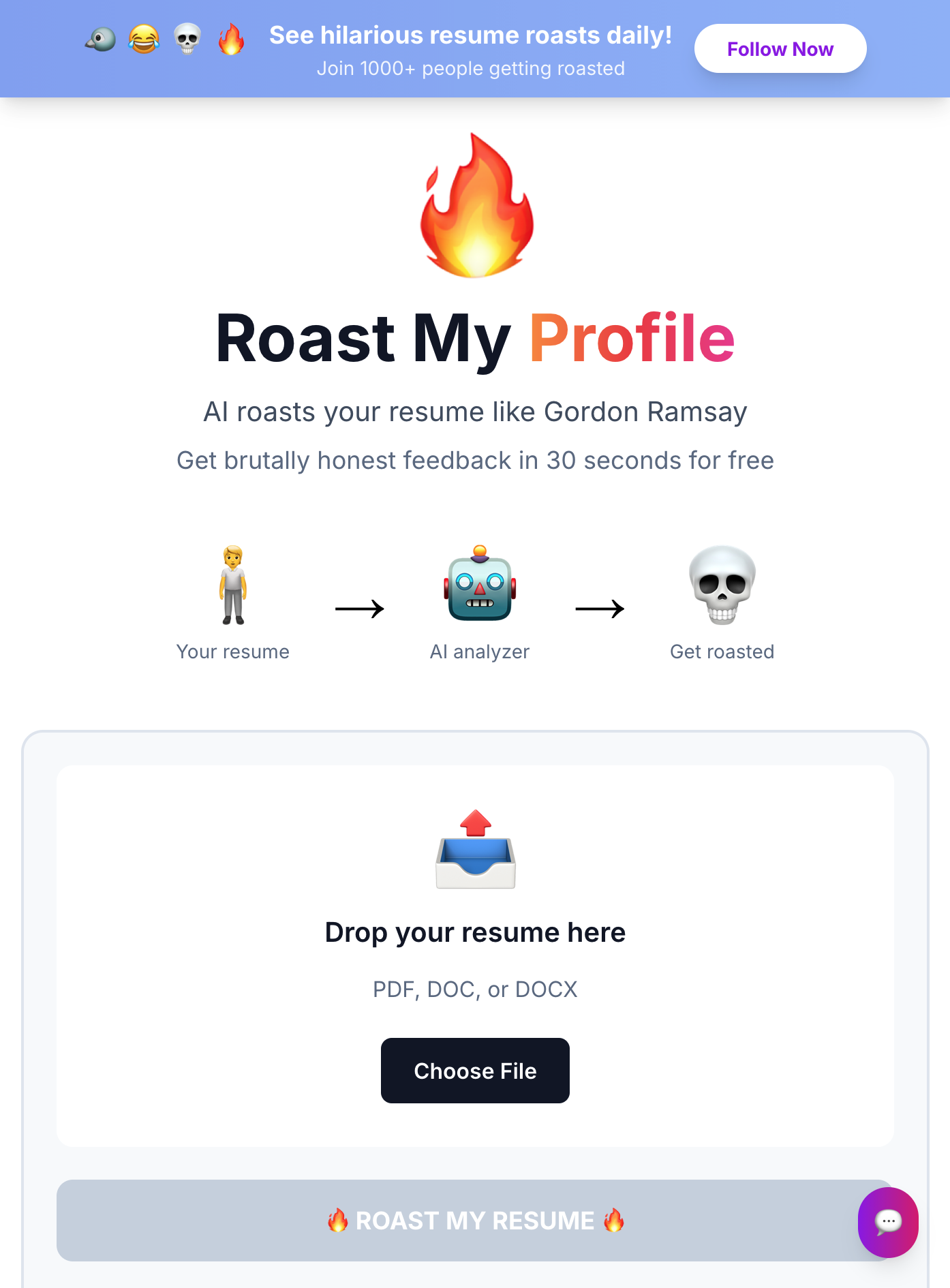 RoastMyProfile.io screenshot 1