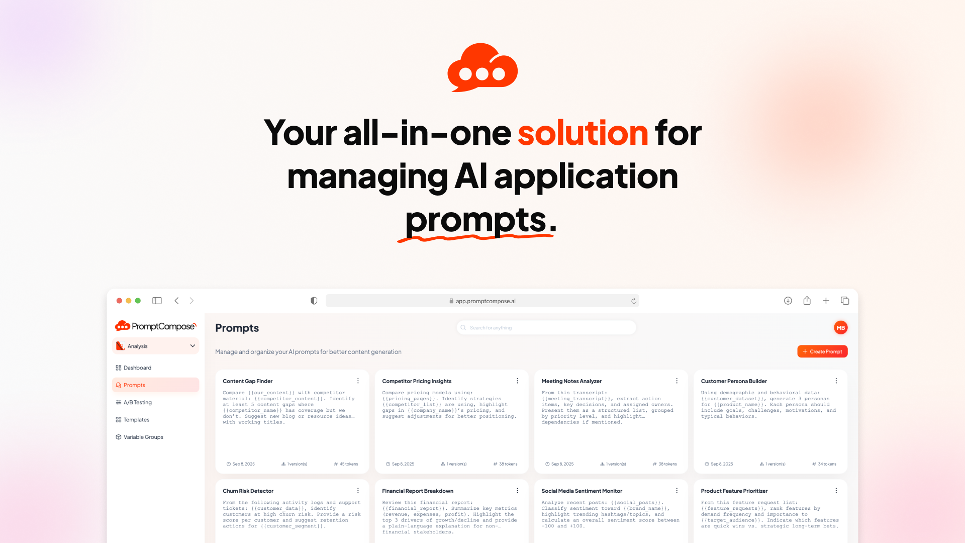 PromptCompose - Beta screenshot 1