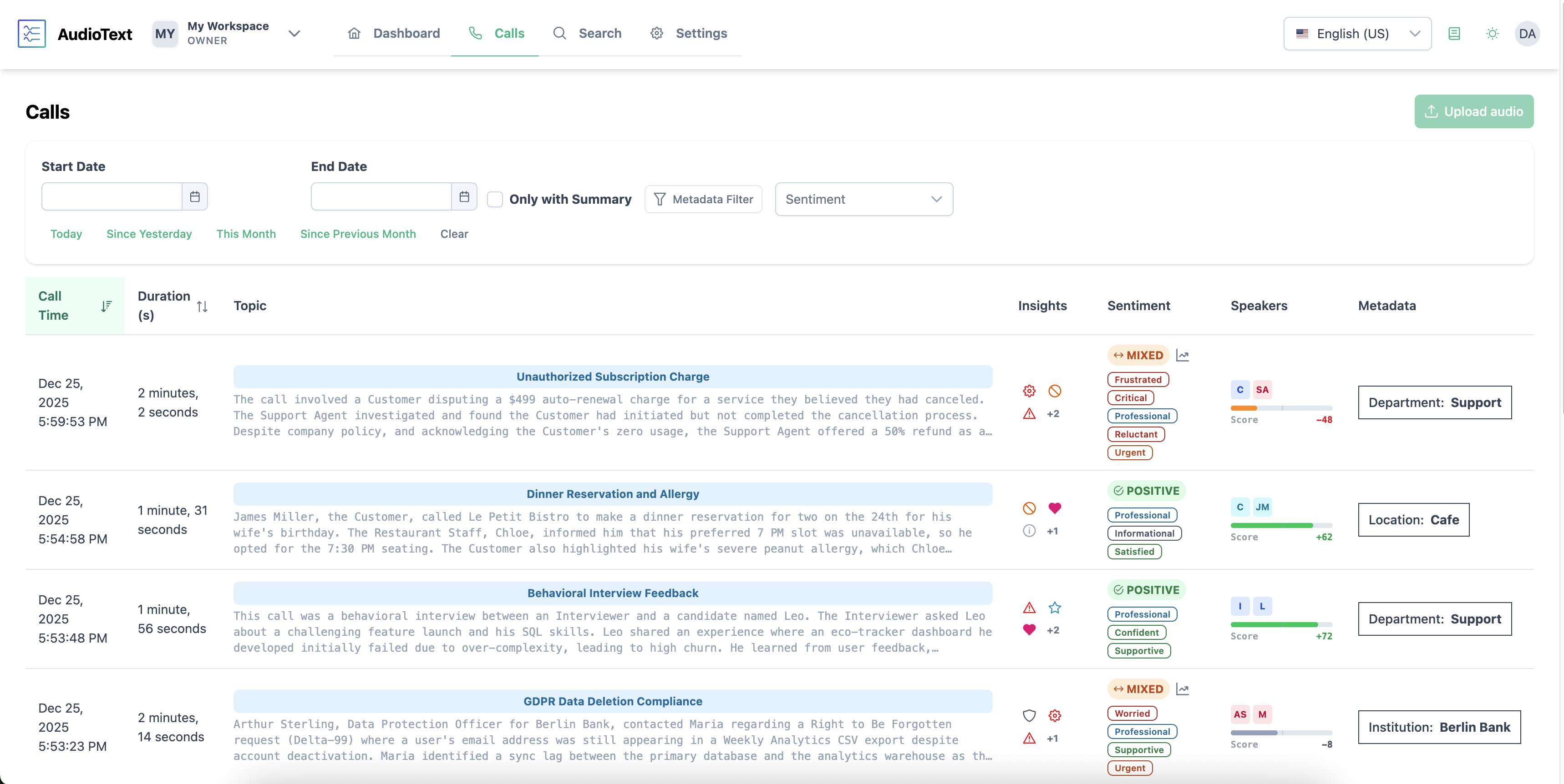 AudioText Live screenshot 1