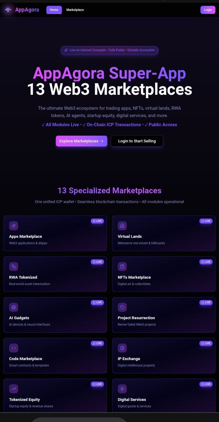AppAgora Crypto Super Apps Marketplace screenshot 2