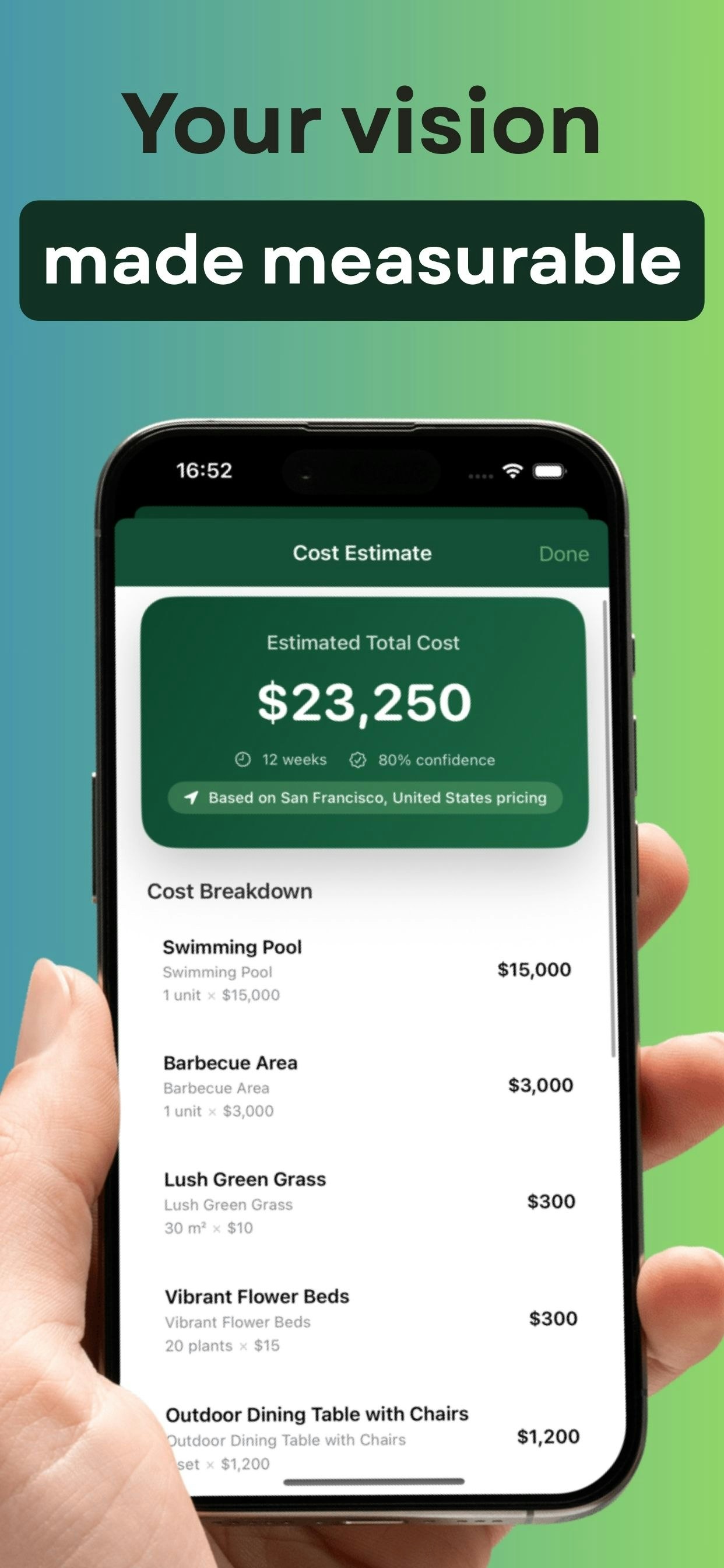 iYard - AI Landscape Design & Costs screenshot 2