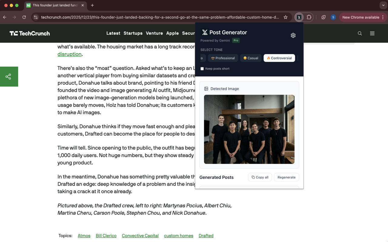 X Post Generator screenshot 3