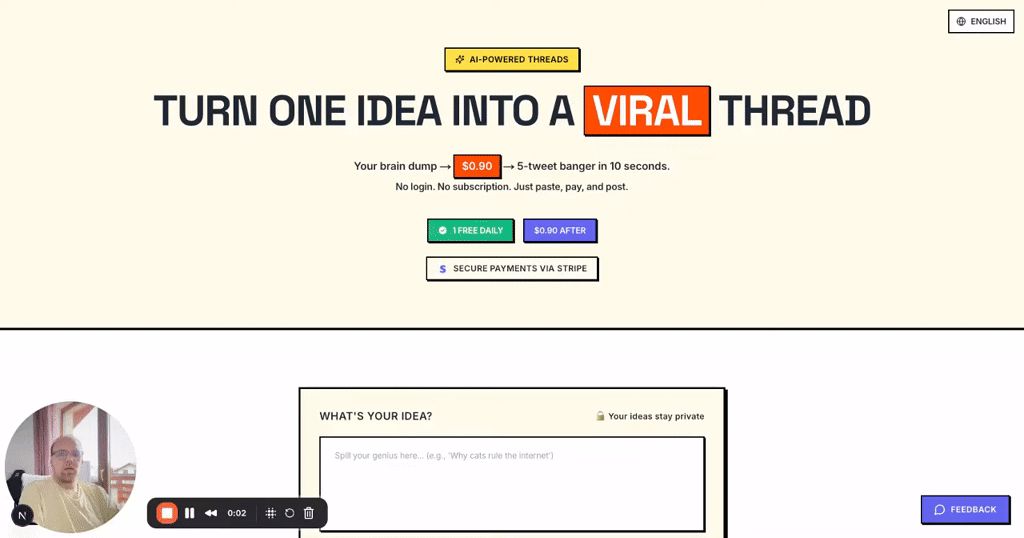 $1 Viral X Threads in 10 Seconds screenshot 1
