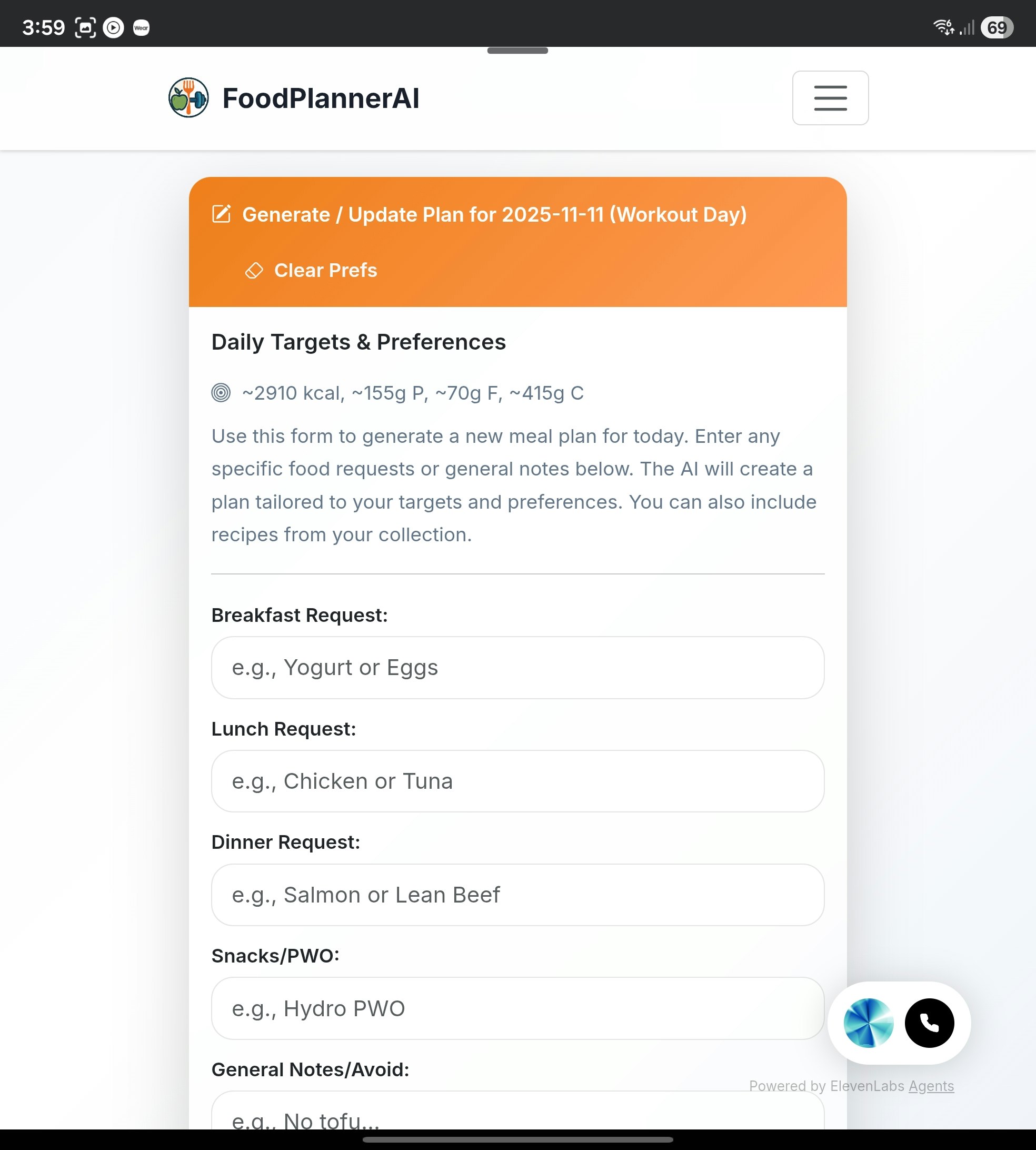 FoodPlannerAI screenshot 3