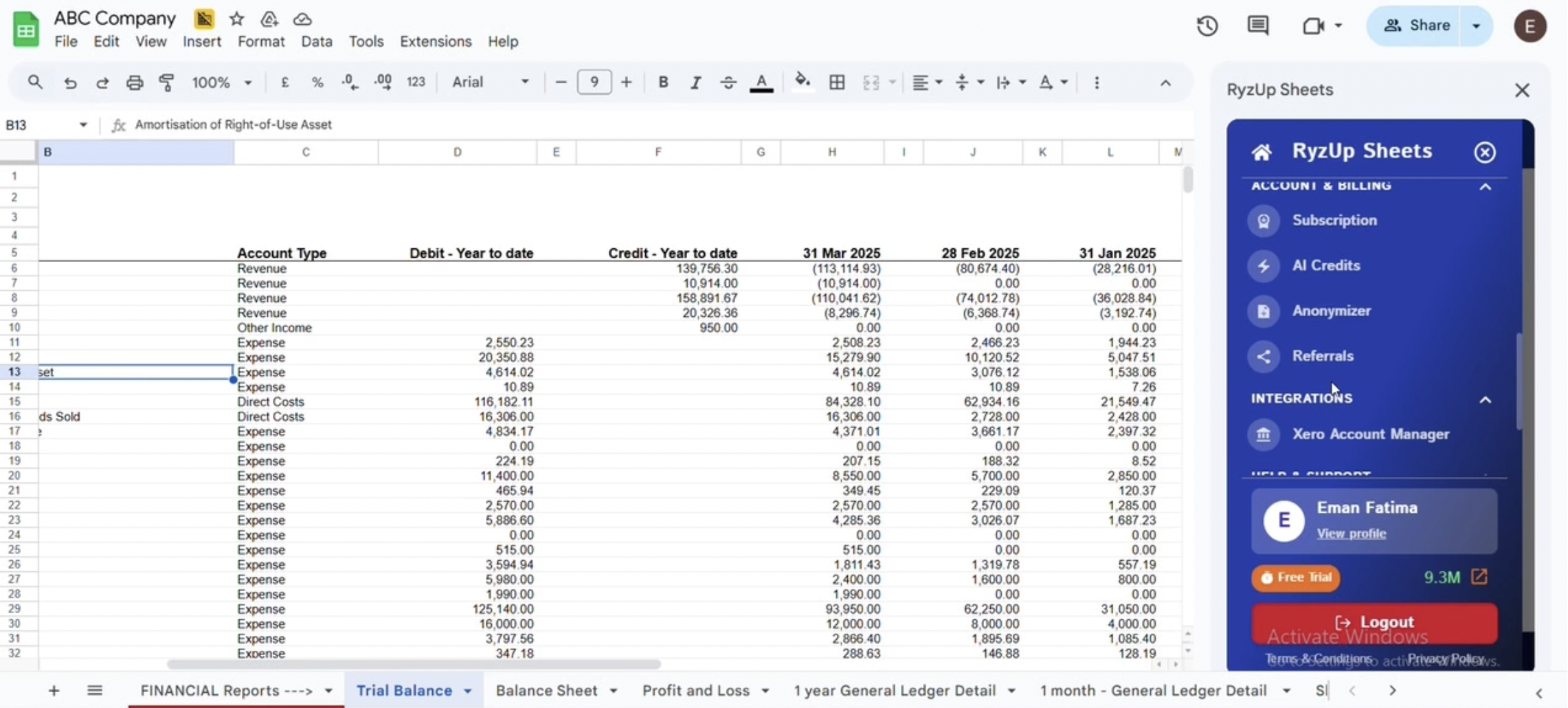 ryzup sheets screenshot 5