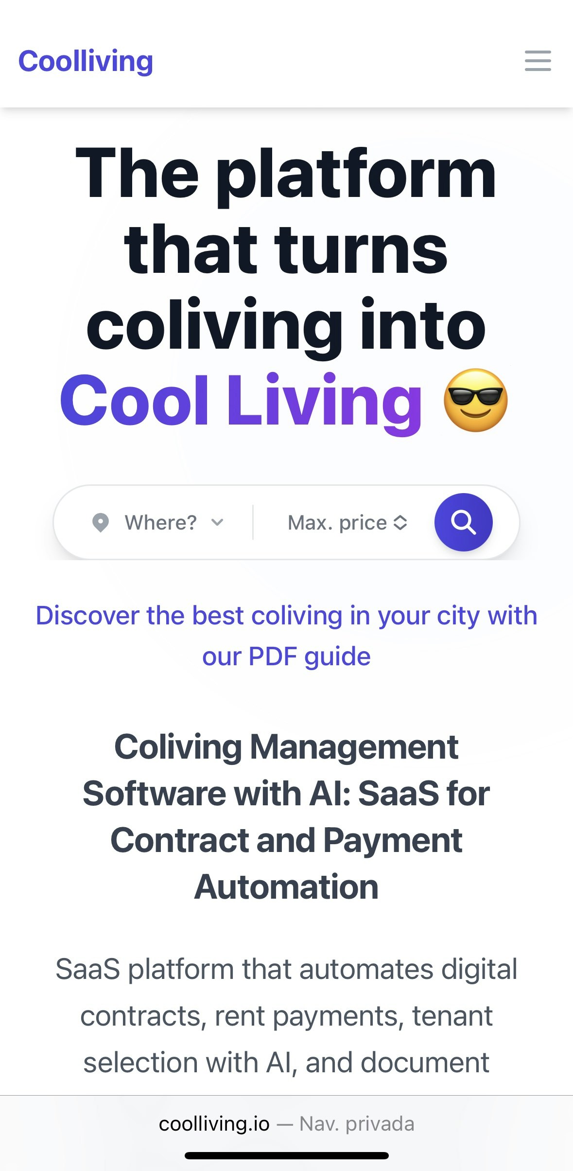 Coolliving screenshot 1