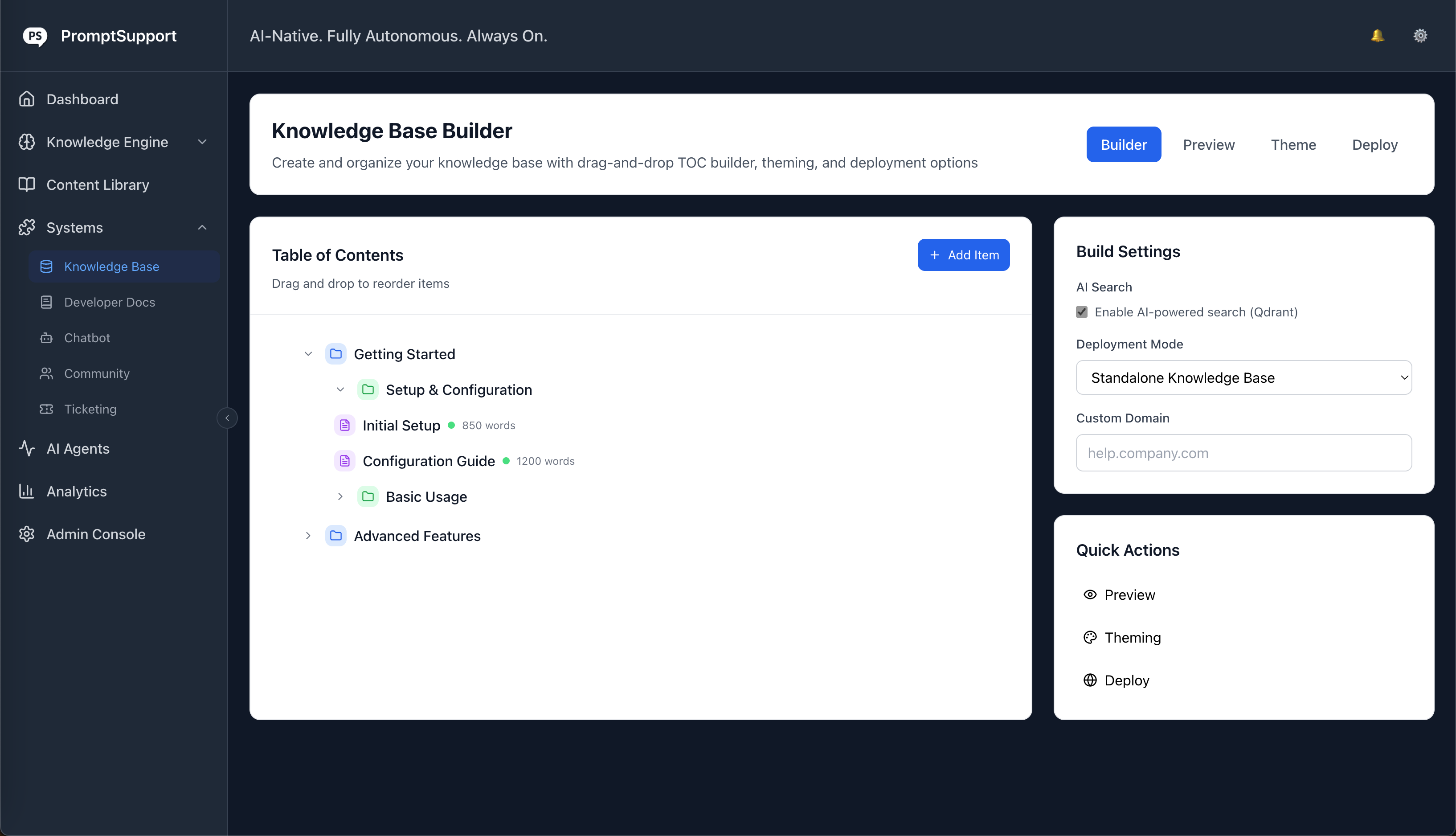 PromptSupport screenshot 1