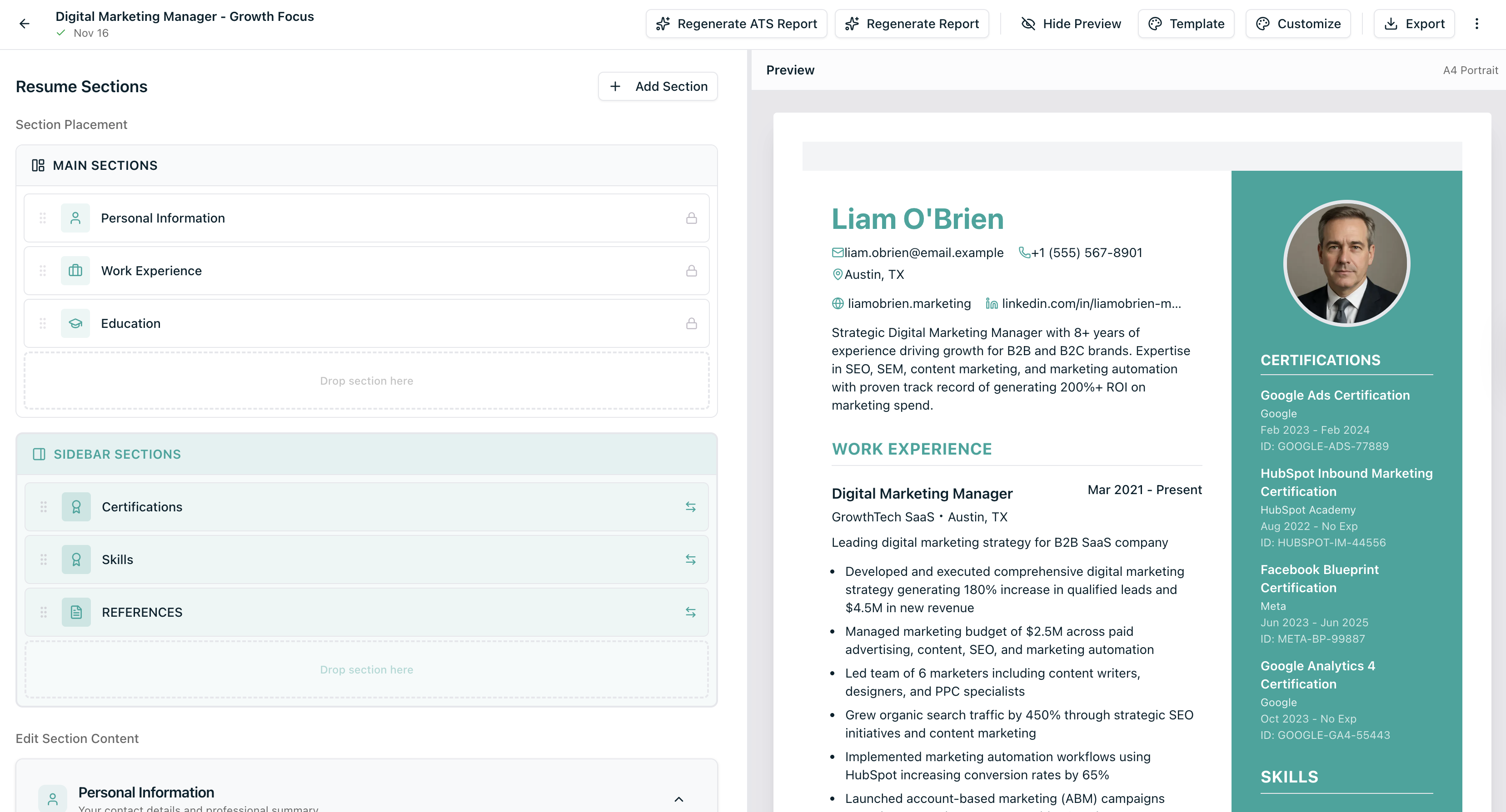 SimpleCVBuilder screenshot 6