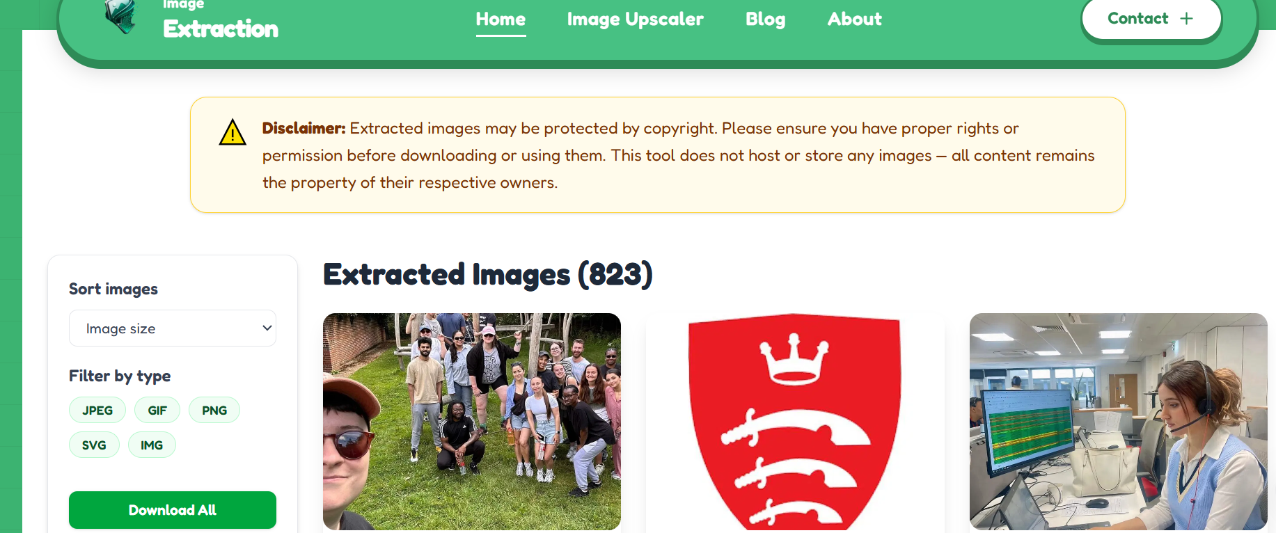 Image Extraction screenshot 3