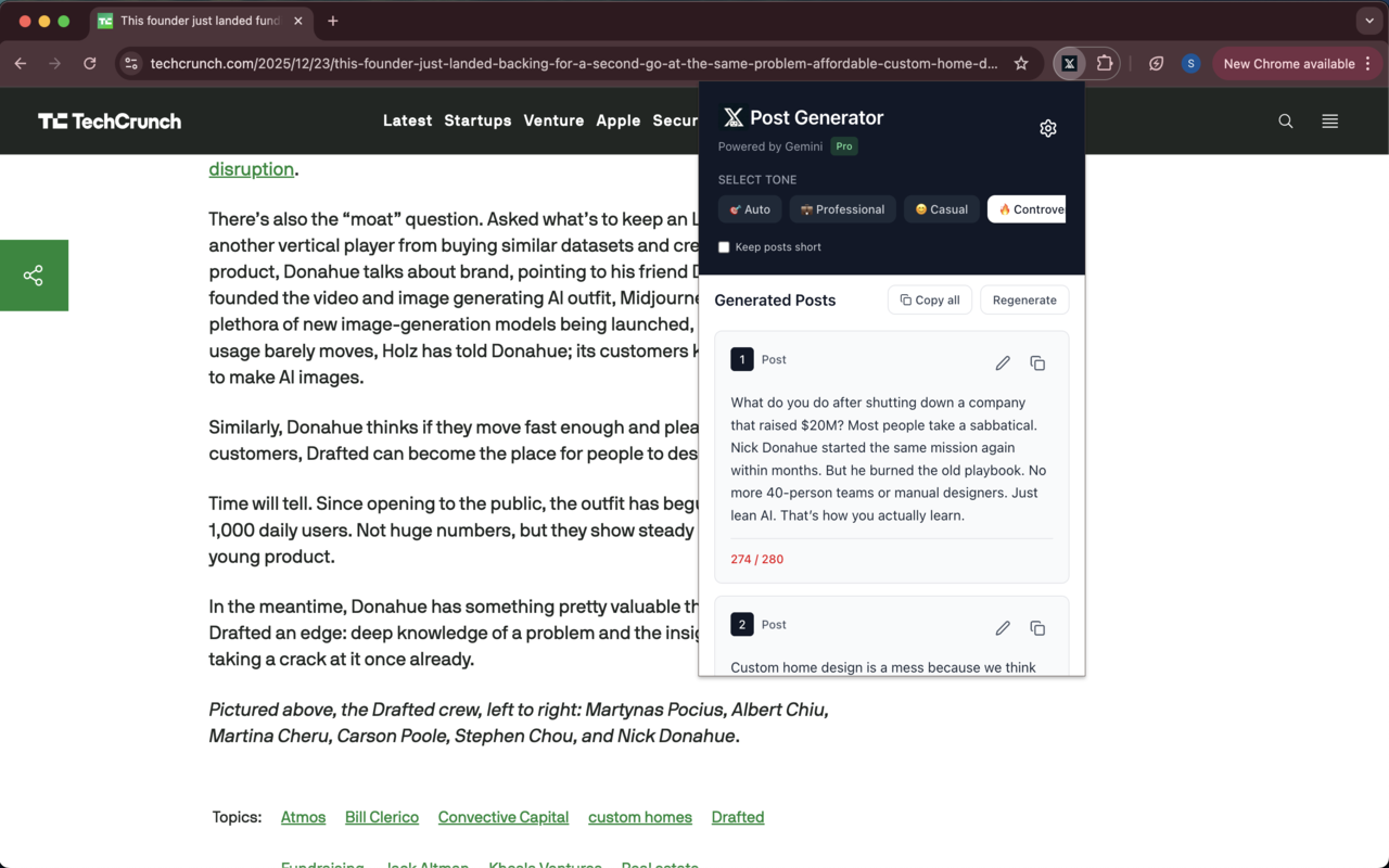 X Post Generator screenshot 4