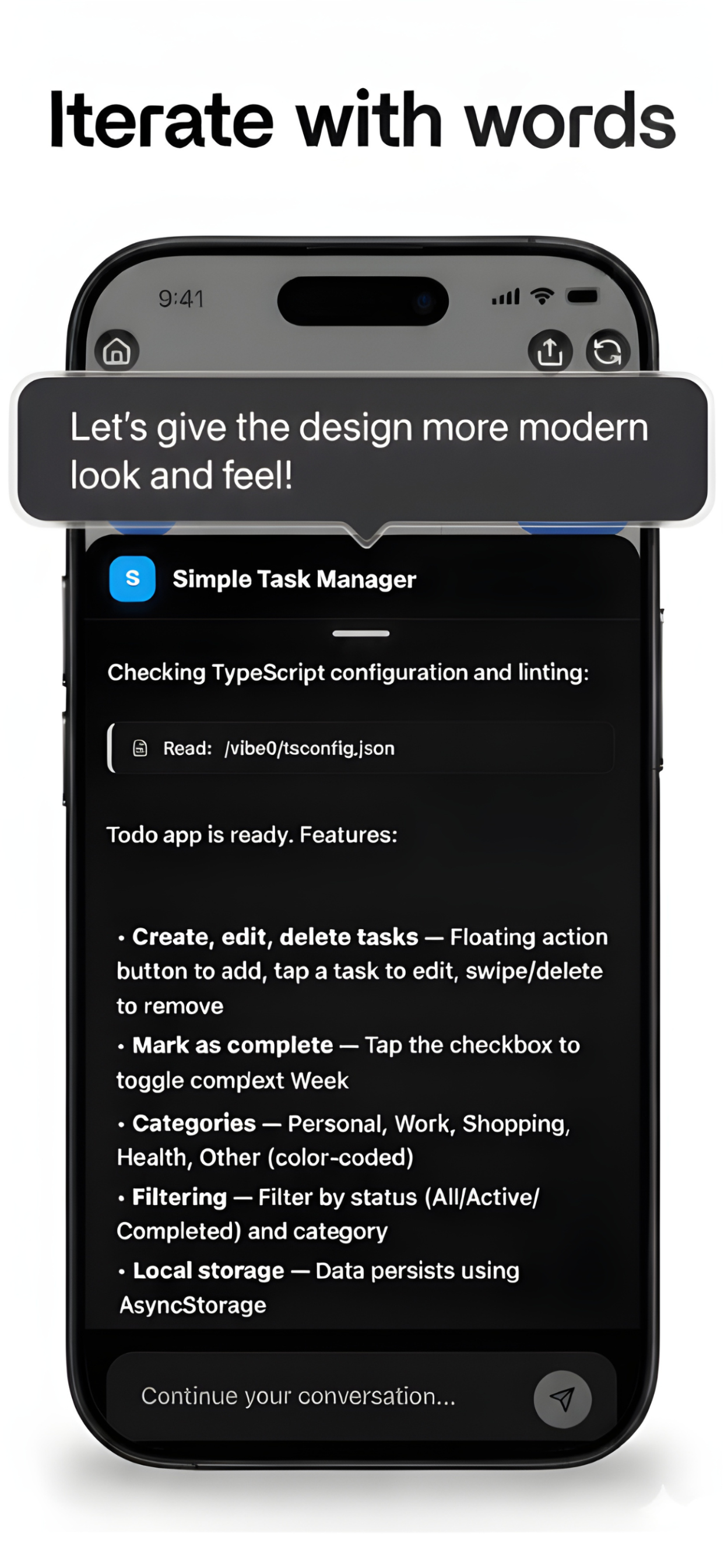 Vibra Code - App that builds apps screenshot 4