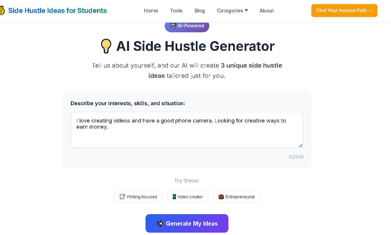 Side Hustle Ideas for Students screenshot 6