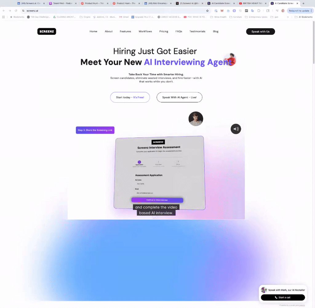 Screenz Live AI Recruiter Interviews screenshot 1