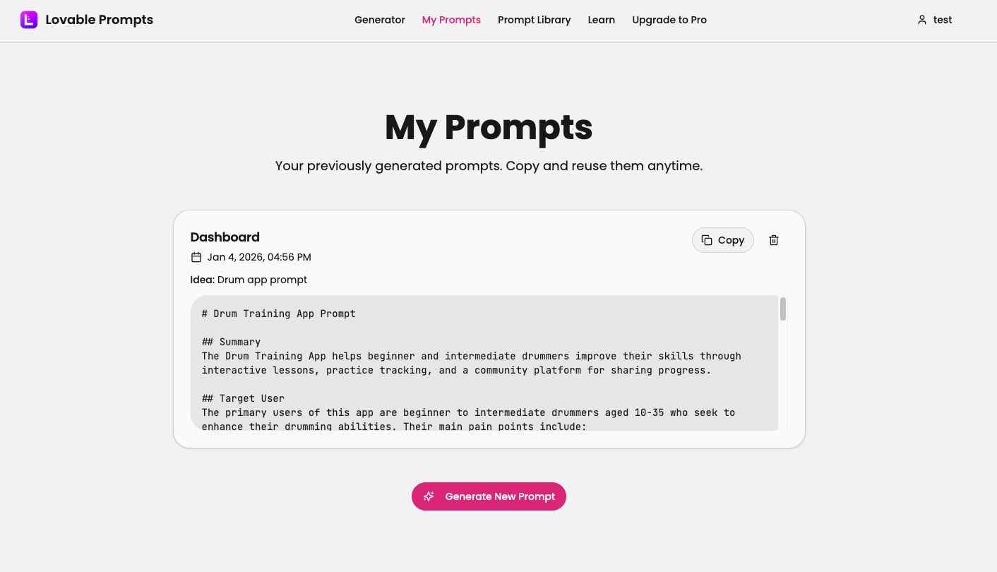 Lovable-prompts.com screenshot 2