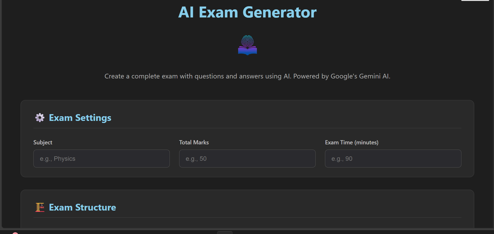 AI Exam Generator –Create Questions Fast screenshot 1