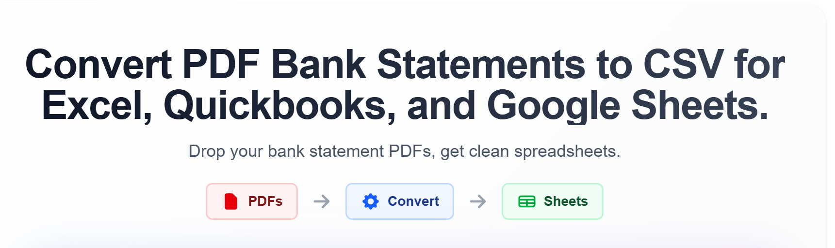 Statements to Sheets screenshot 2