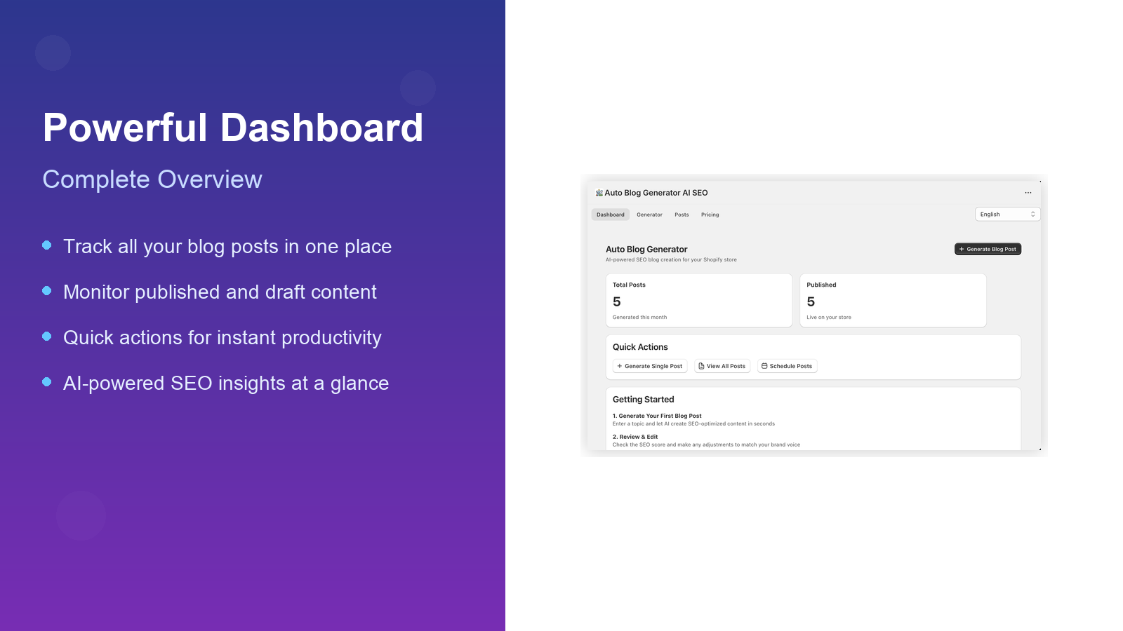 Auto Blog Generator: AI SEO screenshot 1