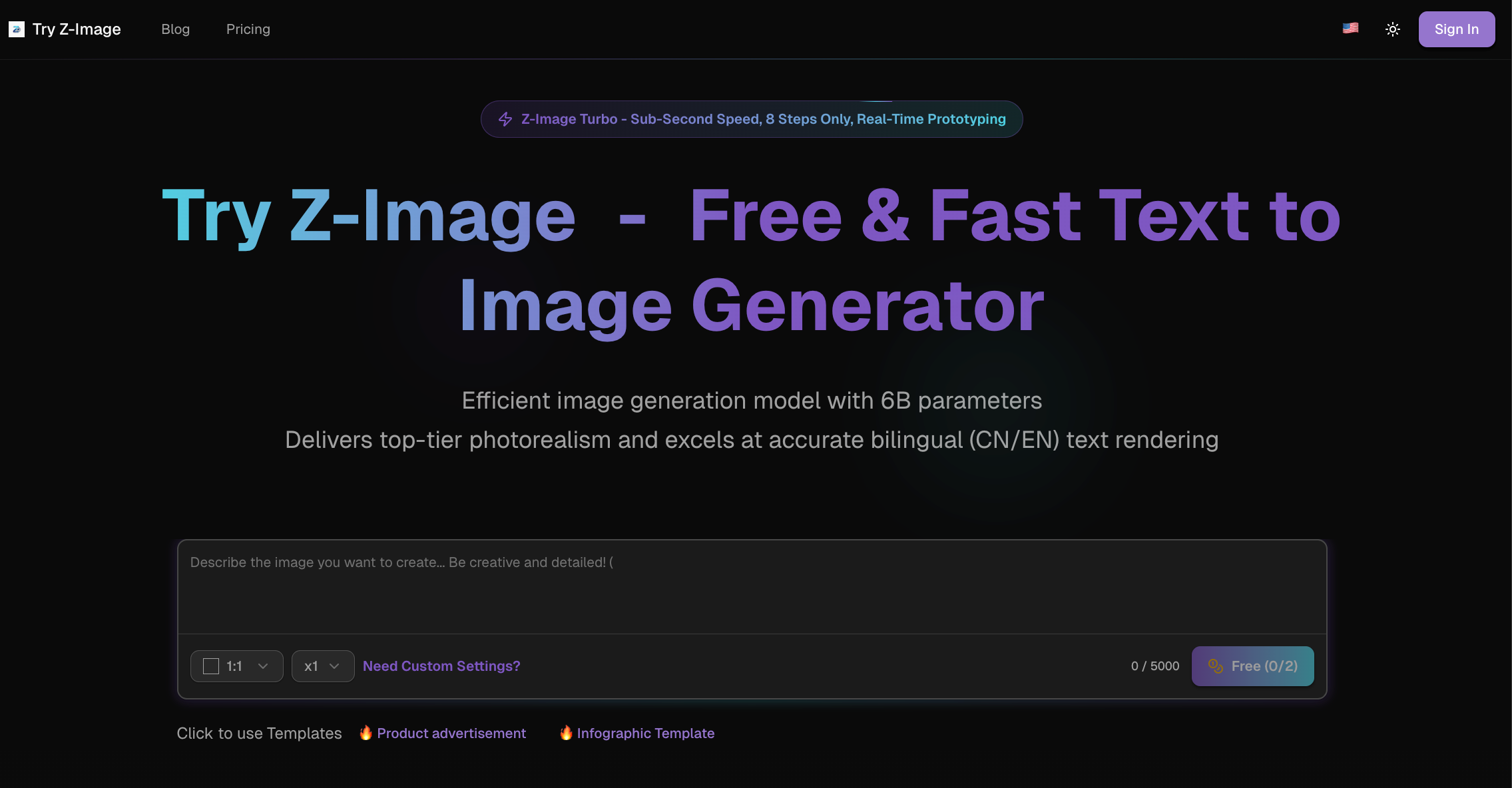 Try Z-Image Generator screenshot 1