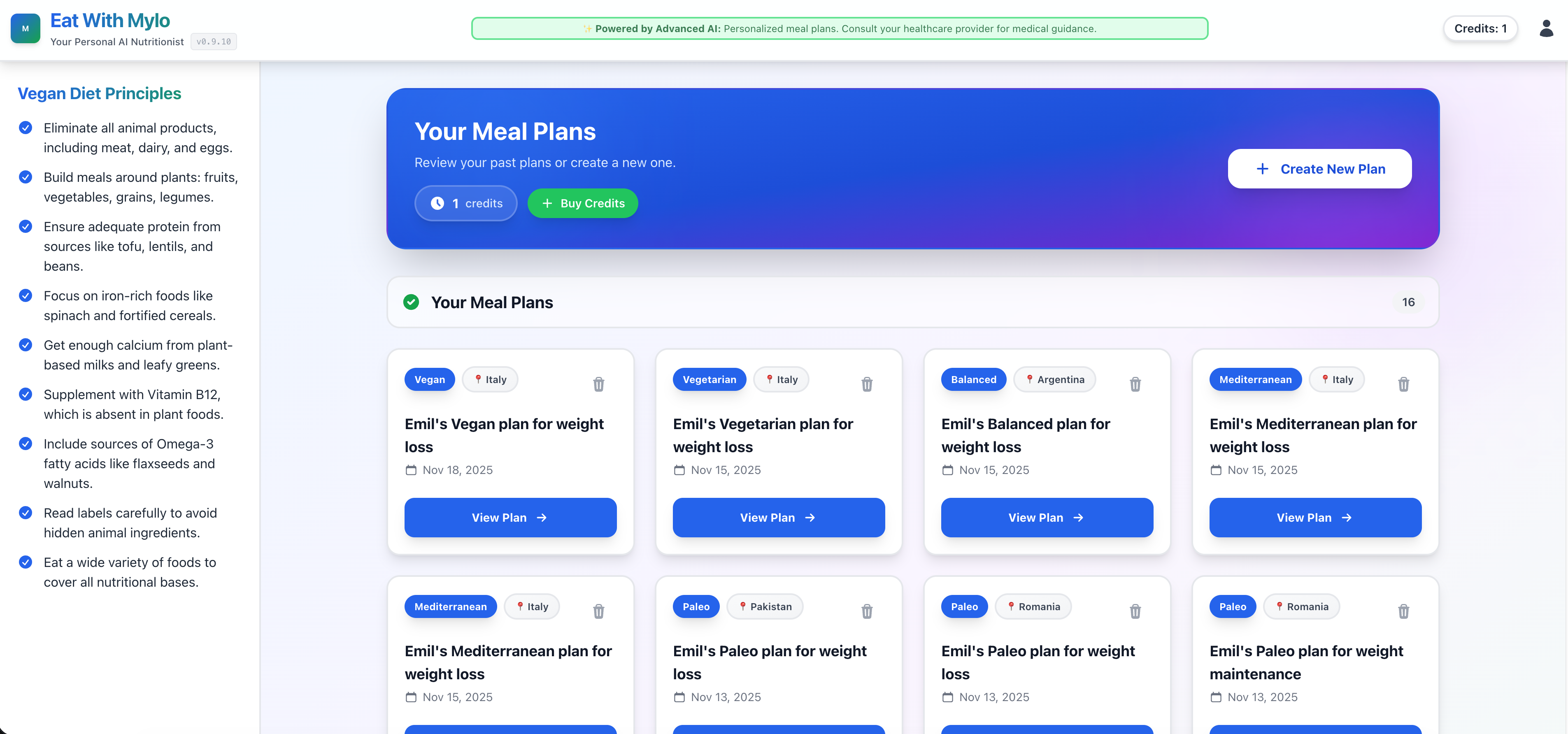 Mylo – Multi-Agent AI Nutrition Coach screenshot 1