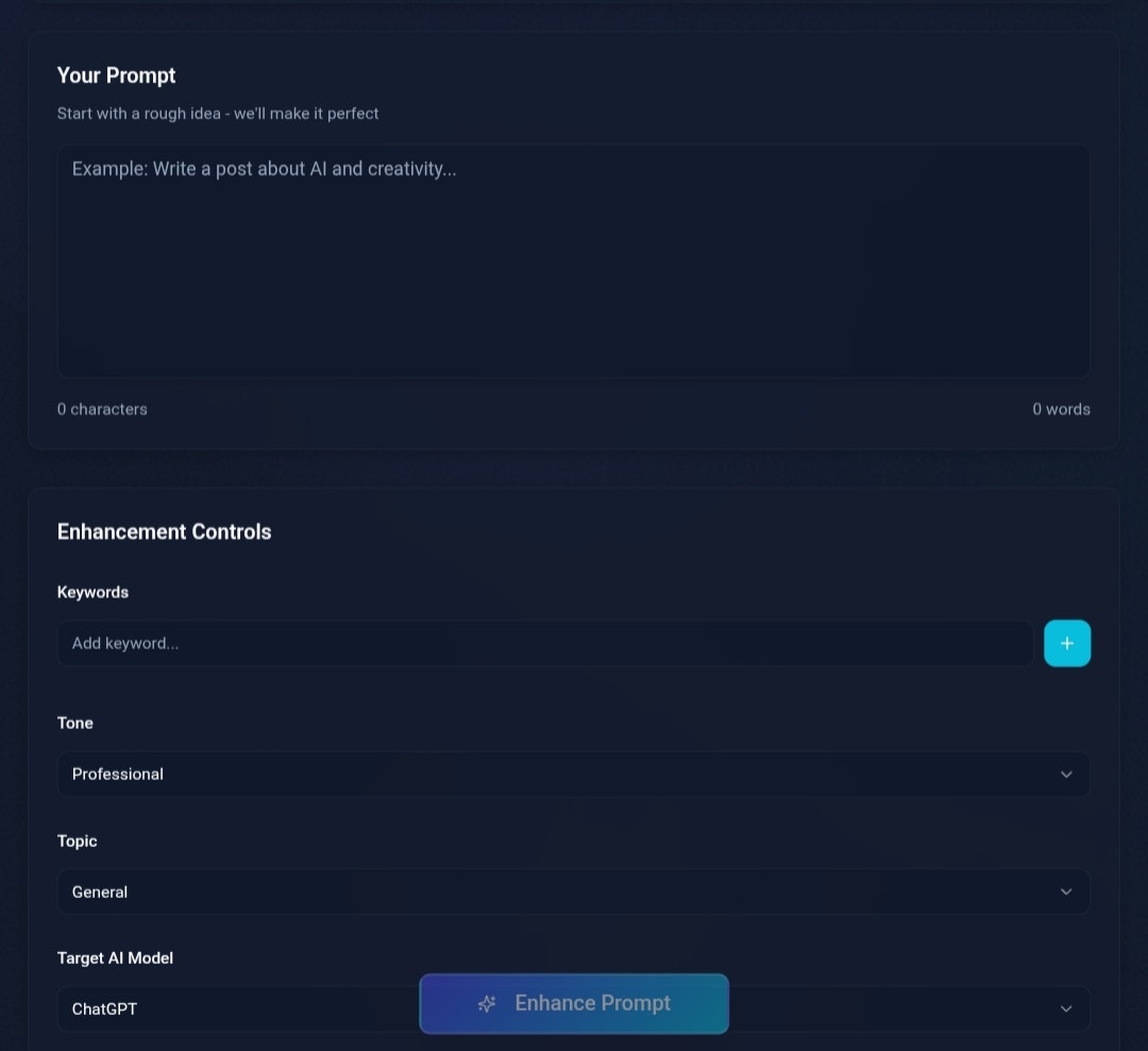 Nano Ai prompt enhancers tool screenshot 3