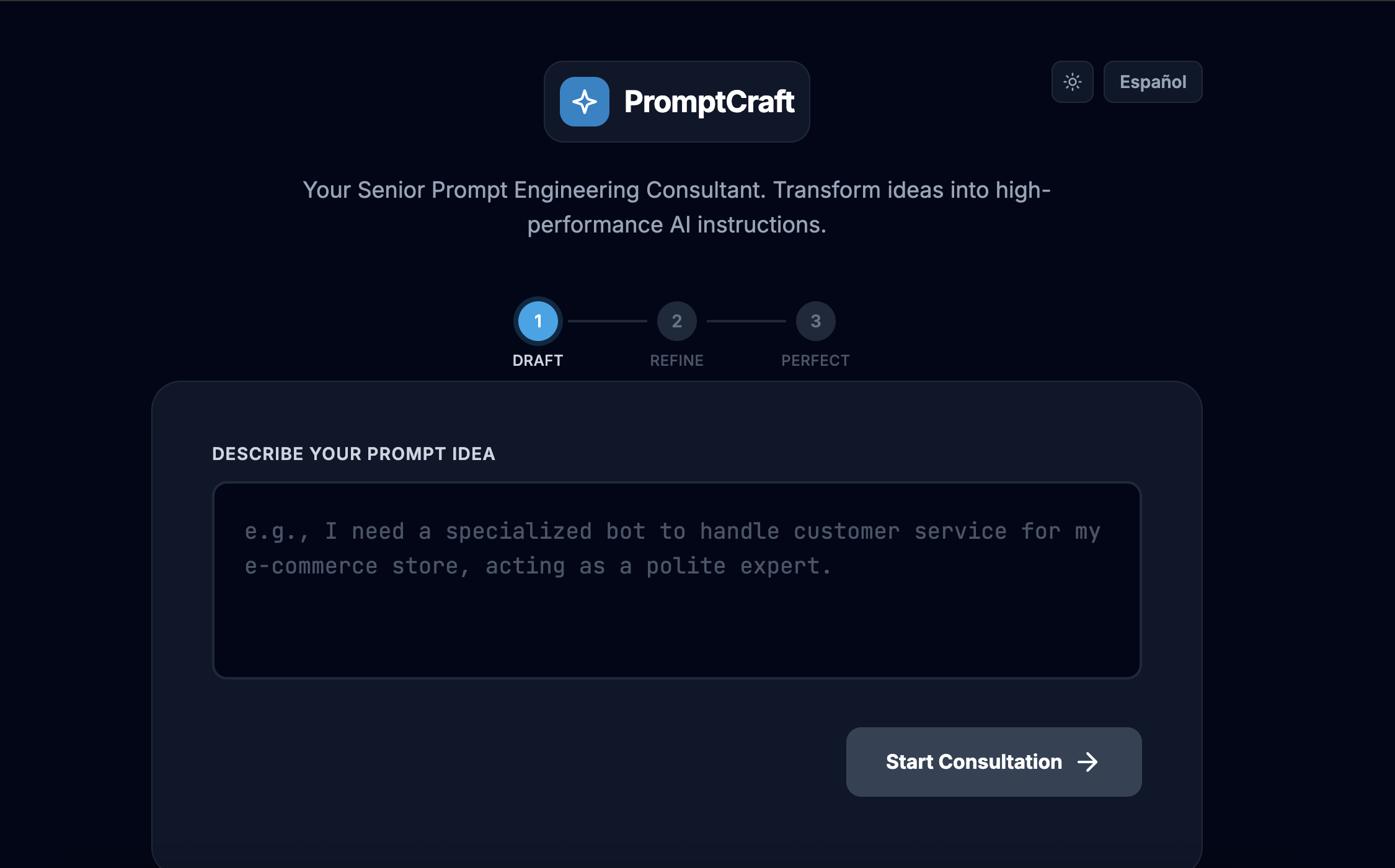 PromptCraft screenshot 1