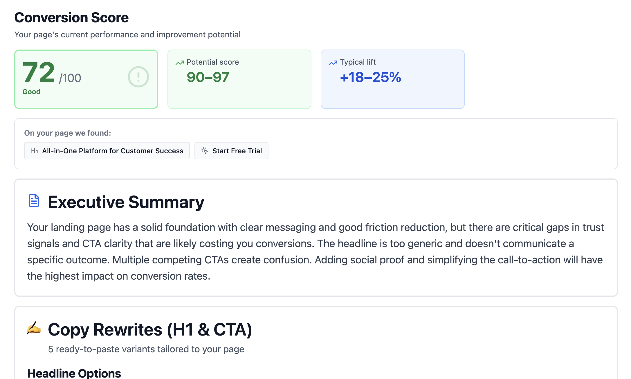 Conviora | AI Website Analyzer screenshot 3