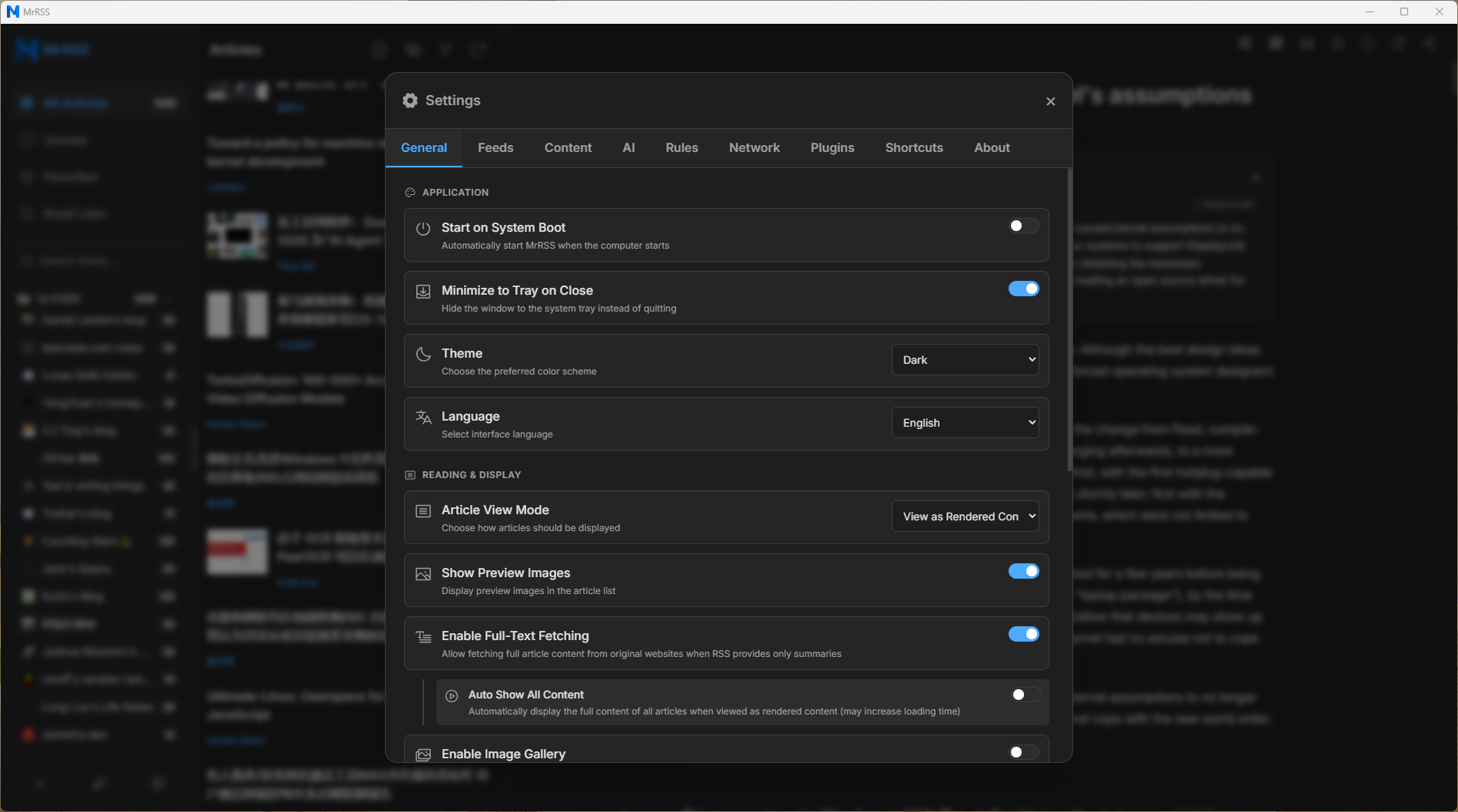 MrRSS screenshot 4